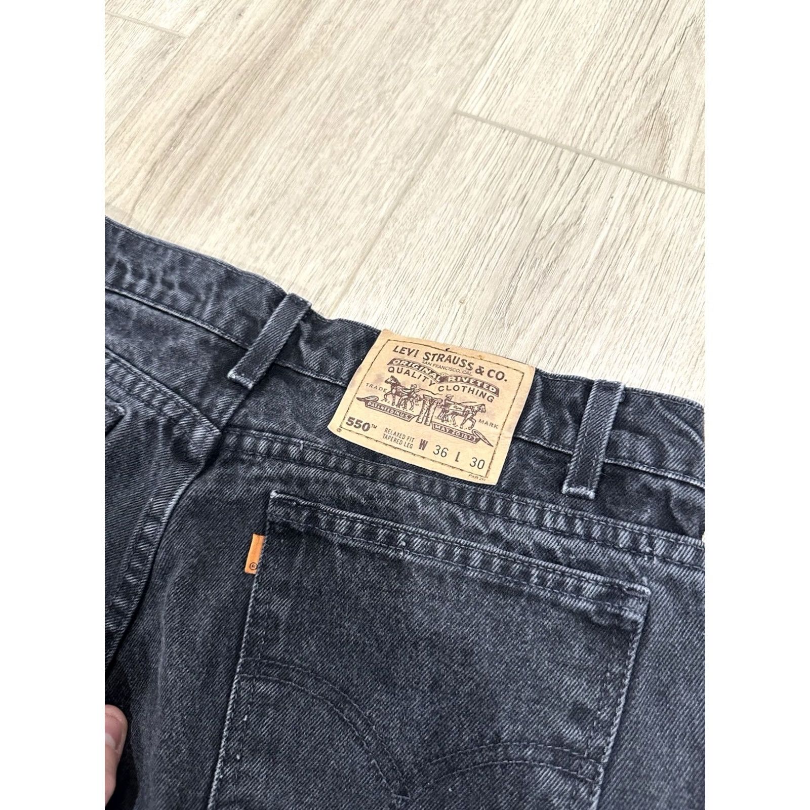 Denime VINTAGE Levi Strauss 550 Jeans Size US 34 / EU 50 - 5 Thumbnail