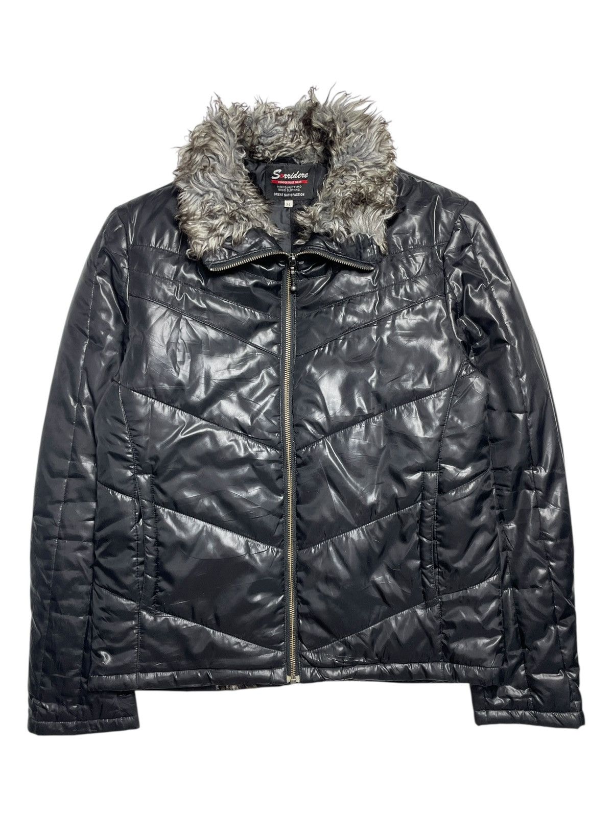 14th Addiction 2000’s Sorridere - Trim Fur Bikers Puffer Jacket Size US M / EU 48-50 / 2 - 1 Thumbnail