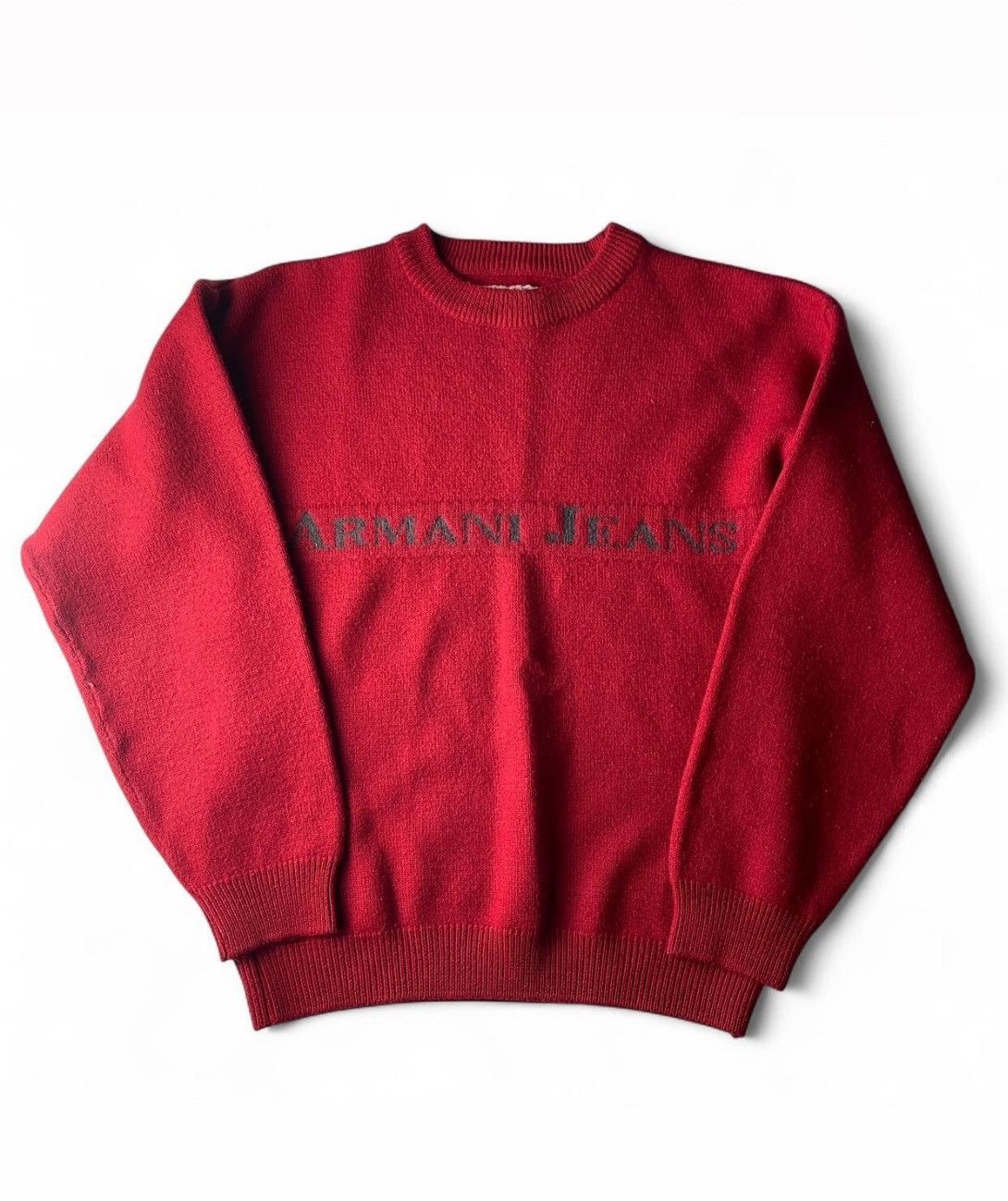 Armani 💫🌹90S RARE ARMANI JEANS WOOL SWEATER VINTAGE MASSIMO OSTI Size US XS / EU 42 / 0 - 1 Thumbnail
