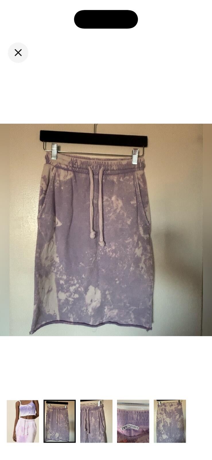 Zara (ZARA) Purple Tie-Dye Women's Skirt Size 28" / US 6 / IT 42 - 1 Thumbnail