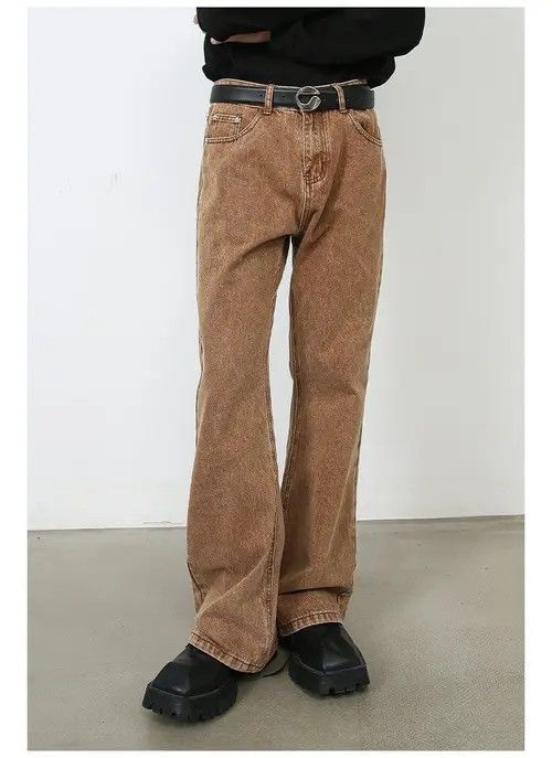 VIBE Brown Flared Denim Jeans Size US 30 / EU 46 - 8 Thumbnail