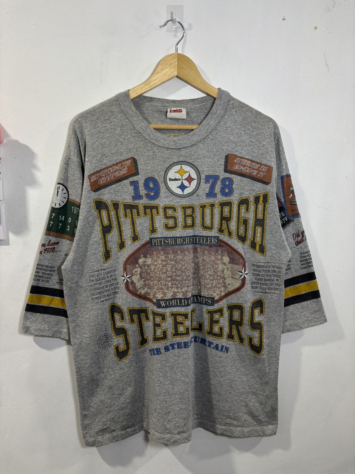 NFL × Vintage Vintage 90’s Pittsburgh Steelers Raglan Shirt Size US L / EU 52-54 / 3 - 1 Thumbnail