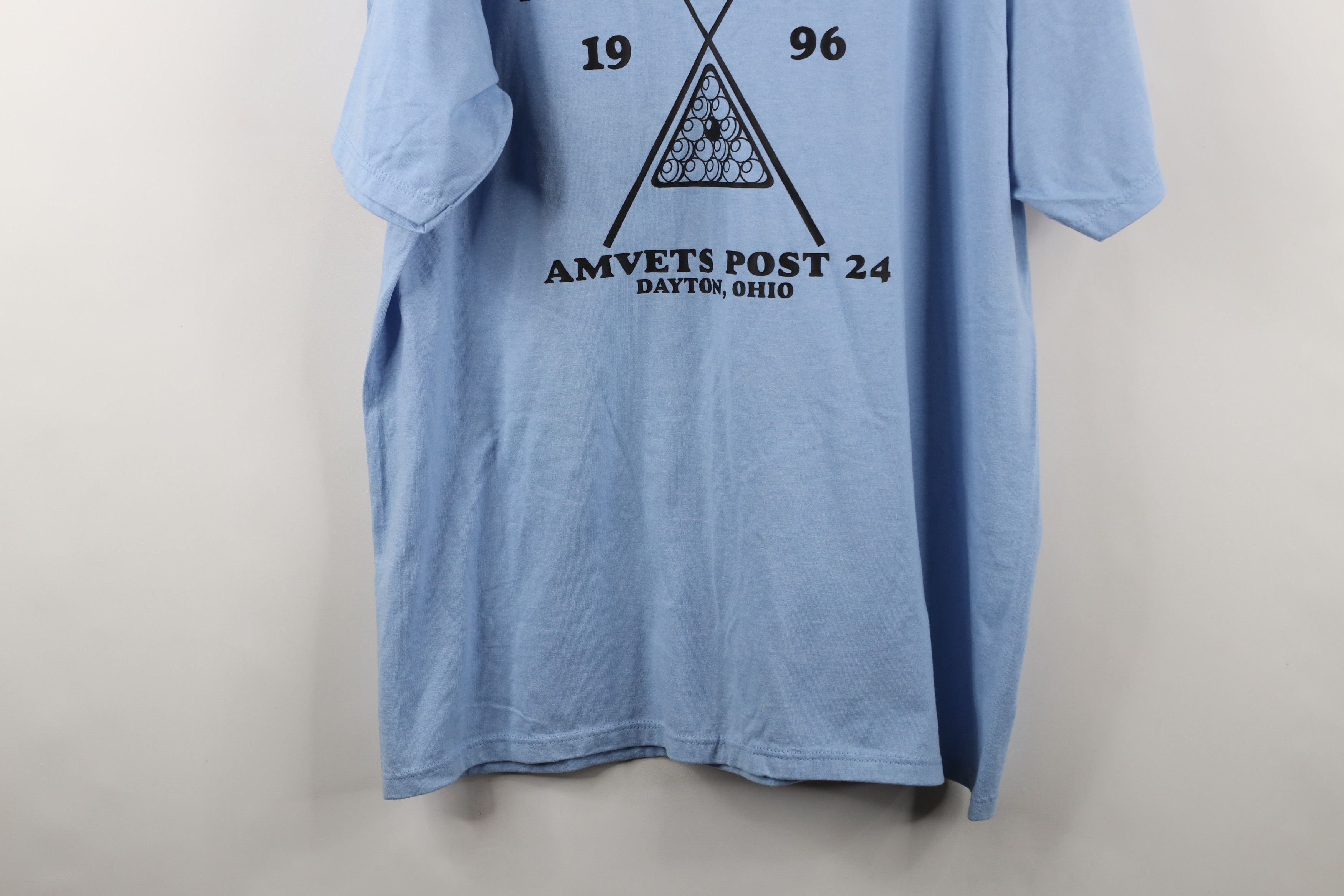 Vintage Vintage 90s Tournament Amvets Korea Vietnam T-Shirt Blue USA Size US XL / EU 56 / 4 - 15 Thumbnail