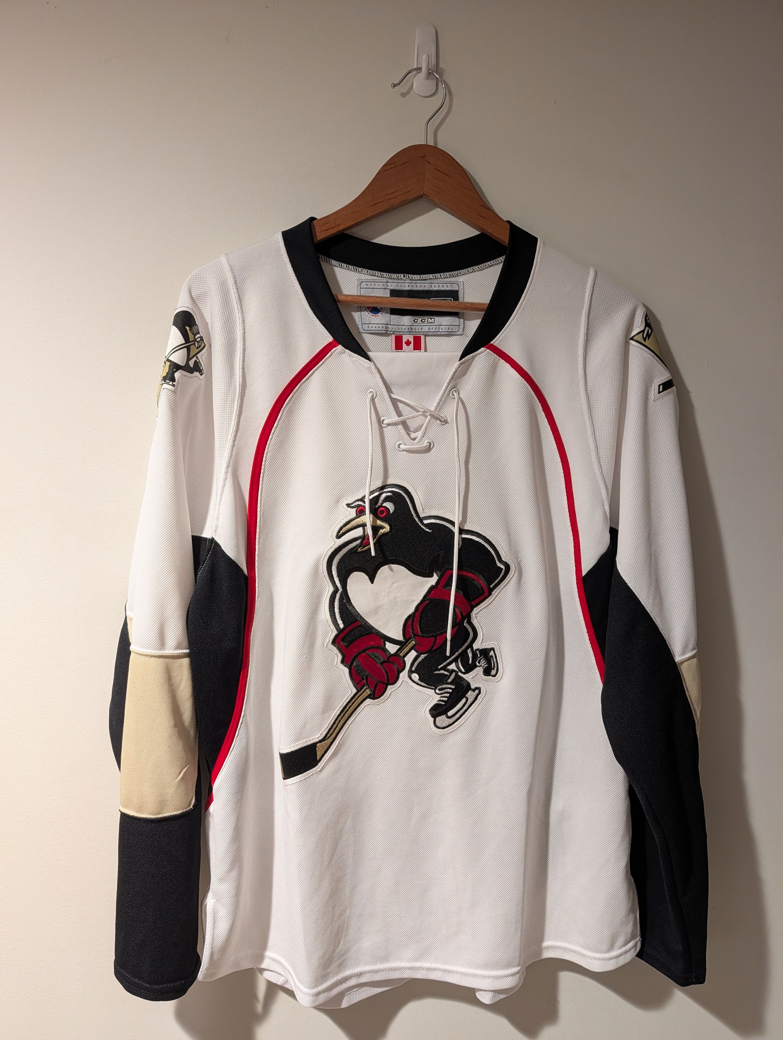 NHL Reebok Wilkes-Barre Scranton Penguins WBS AHL Hockey Jersey Size US M / EU 48-50 / 2 - 1 Thumbnail