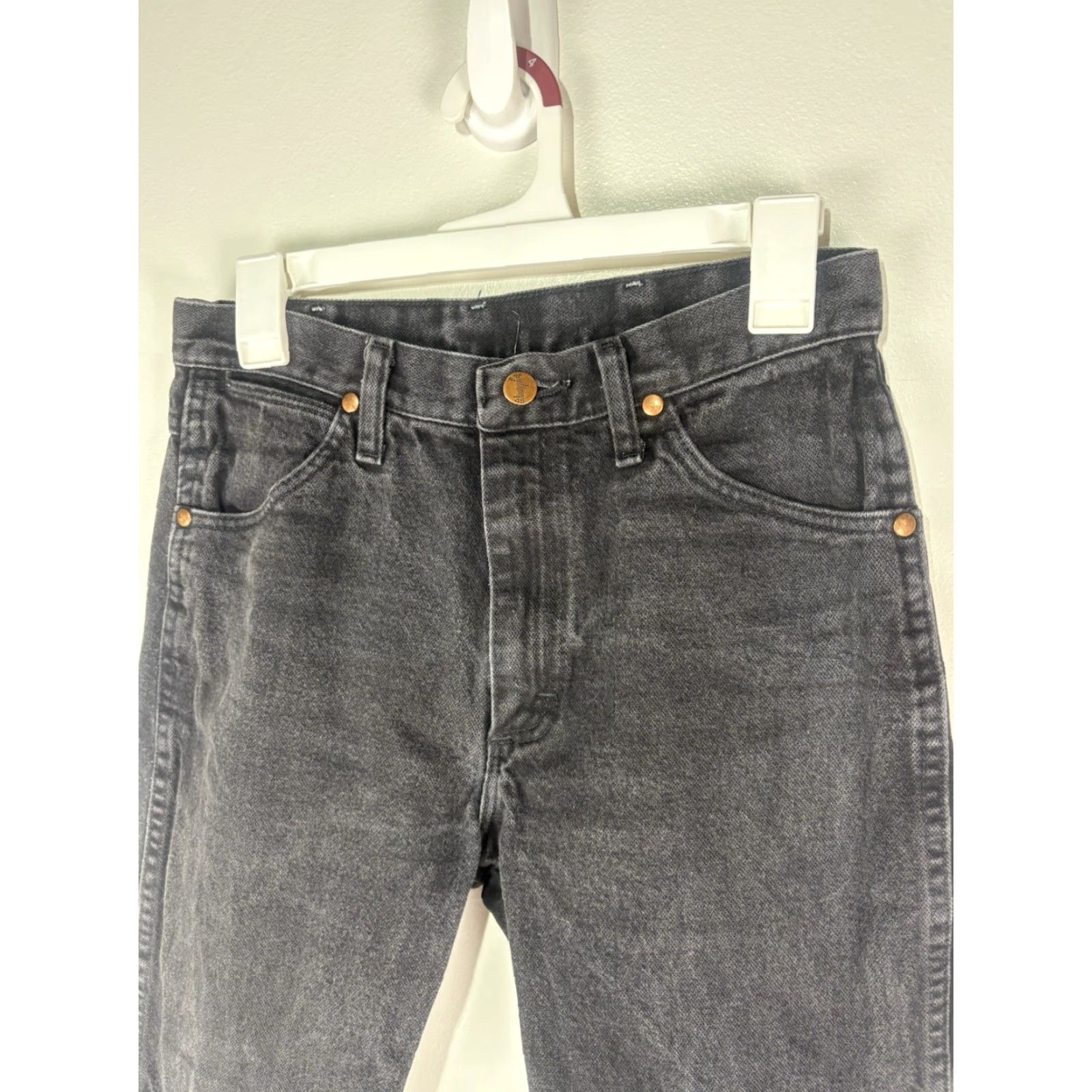 Wrangler VINTAGE Wrangler Men’s Jeans Brown Patch Black Wash Straight Fit 30X32 Dark Cotton Denim Size US 30 / EU 46 - 3 Thumbnail