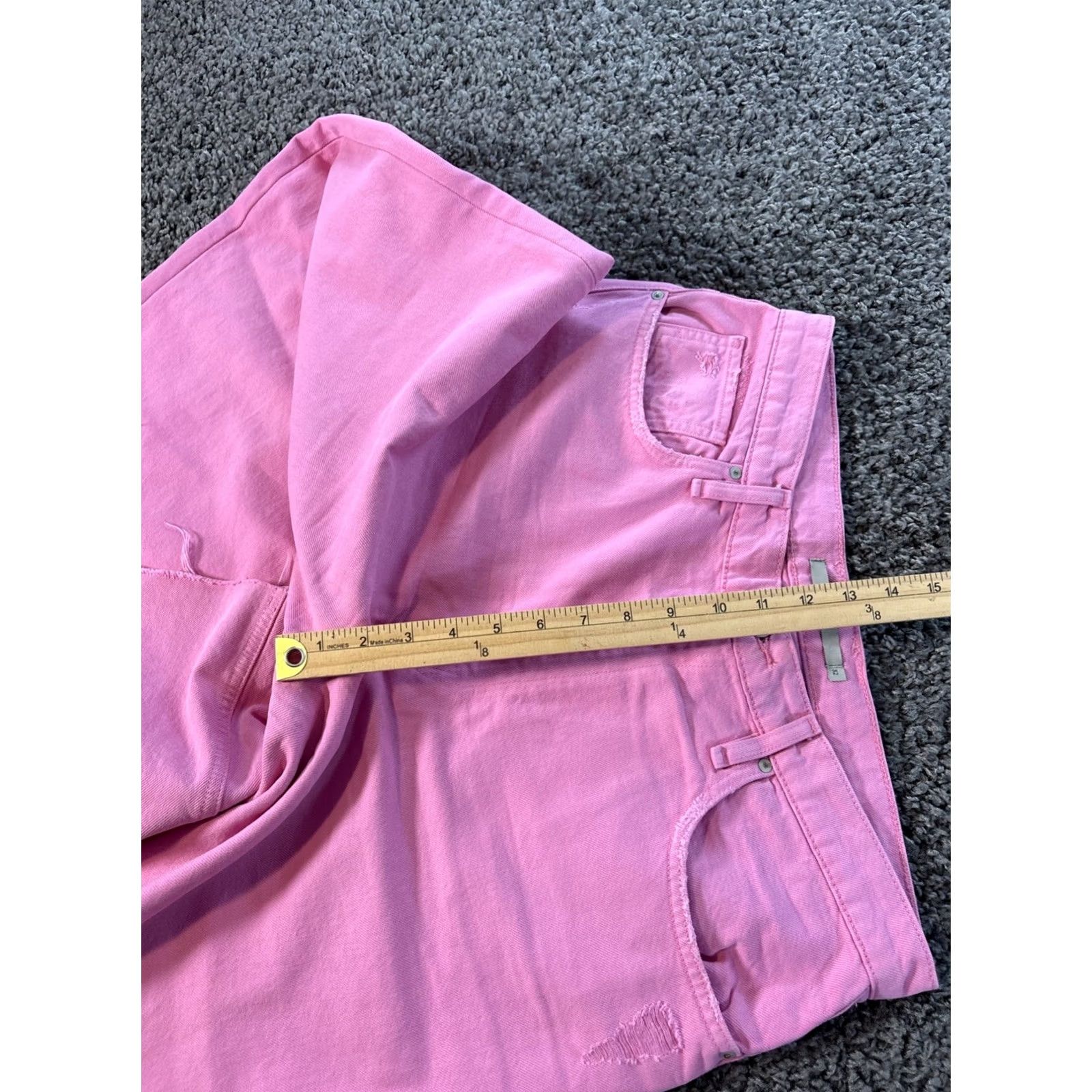 Hudson Hudson Pink Barbiecore Denim Jeans – 32x31 High Rise Wide-Leg Relaxed Regular Women, Raw Hem, 32 31 Inseam, Brand Hudson, Style Jeans Size 24" / US 00 / IT 34 - 5 Thumbnail