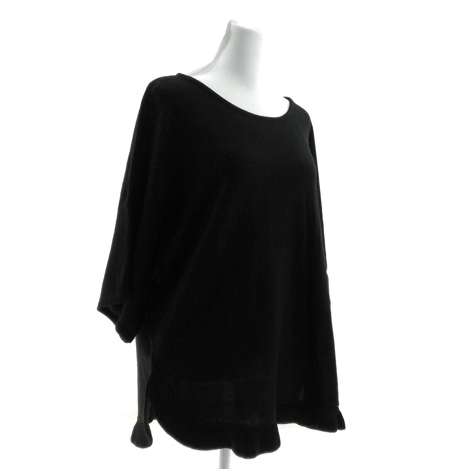 Other NY Collection Black Drp Shoulder Sweater - Size Small Size S / US 4 / IT 40 - 2 Thumbnail