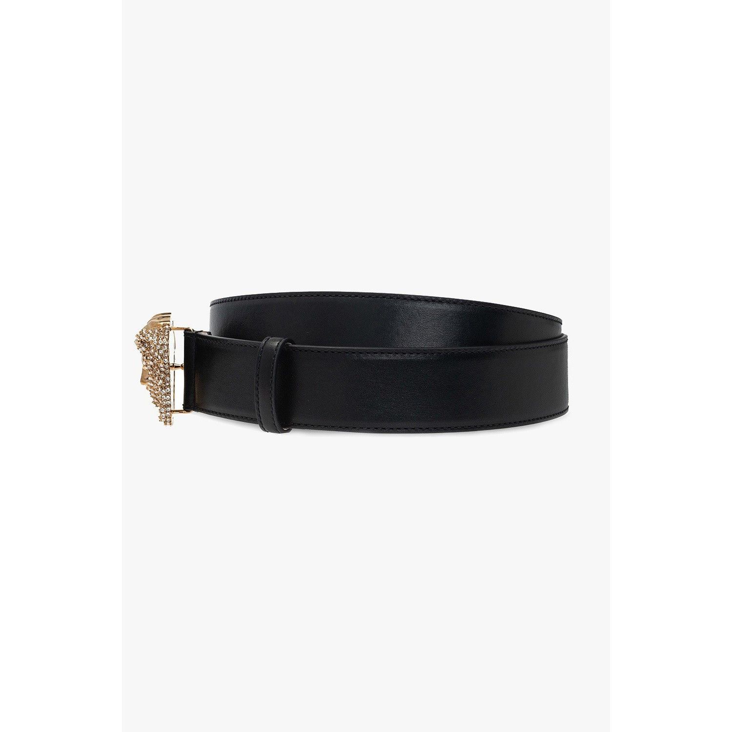 Versace VERSACE Black Leather Belt New & Authentic (Men's size:85;) Size ONE SIZE - 2 Thumbnail