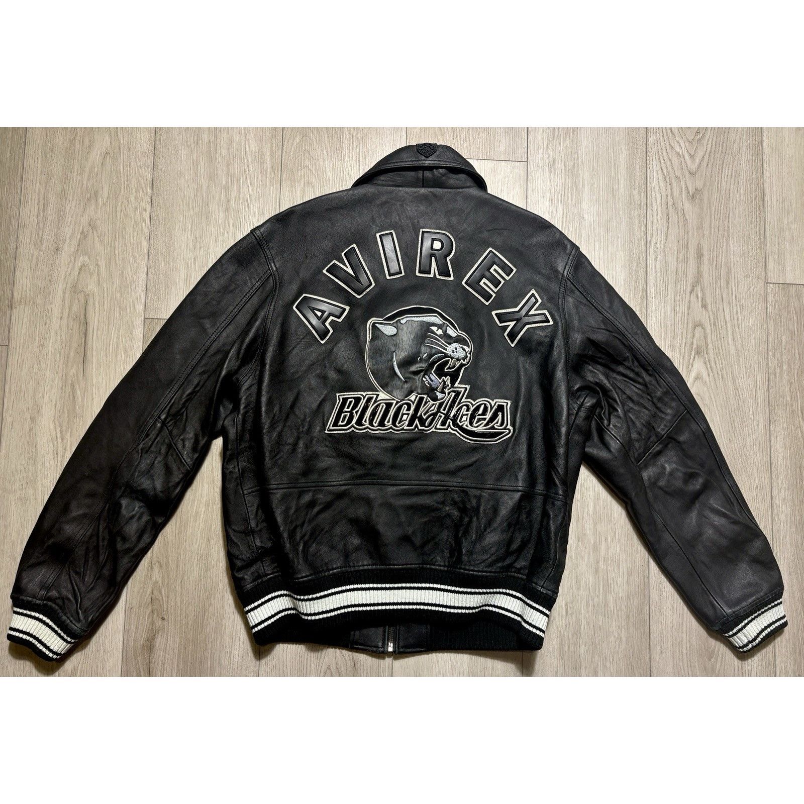 Avirex Avirex Black Aces Tuskegee Airmen Lamb Leather Jacket M Y2K Size US M / EU 48-50 / 2 - 2 Thumbnail