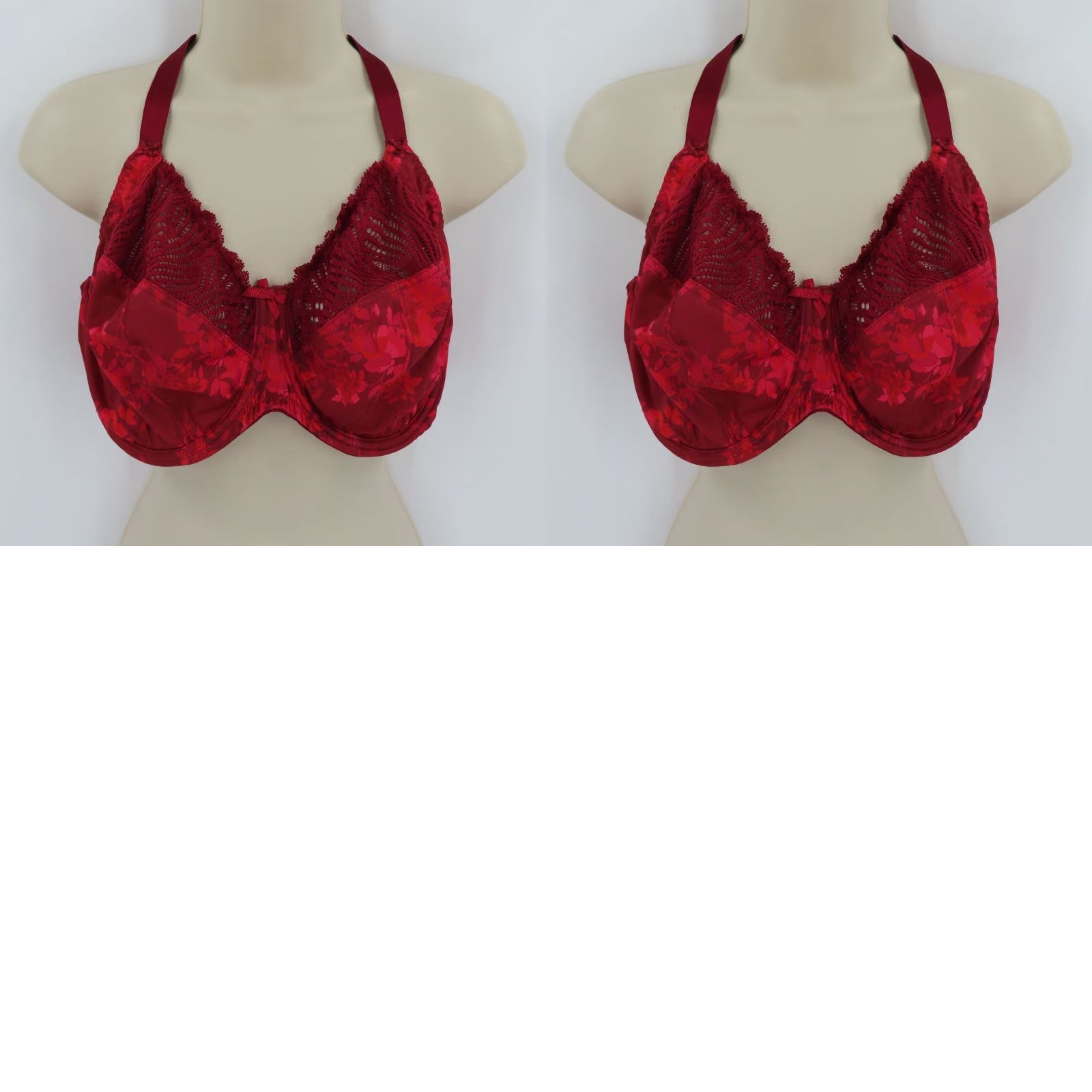 Vintage Panache 40F Arianna Underwire Red Floral Bra User: Panache 40F Arianna Underwire Red Floral Bra Size ONE SIZE - 9 Thumbnail