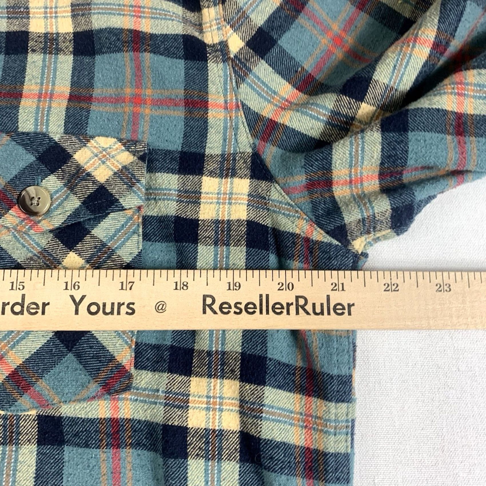 Marine Layer Marine Layer Shirt Men's Large Blue Plaid Flannel Long Sleeve Button Up Size US L / EU 52-54 / 3 - 4 Thumbnail
