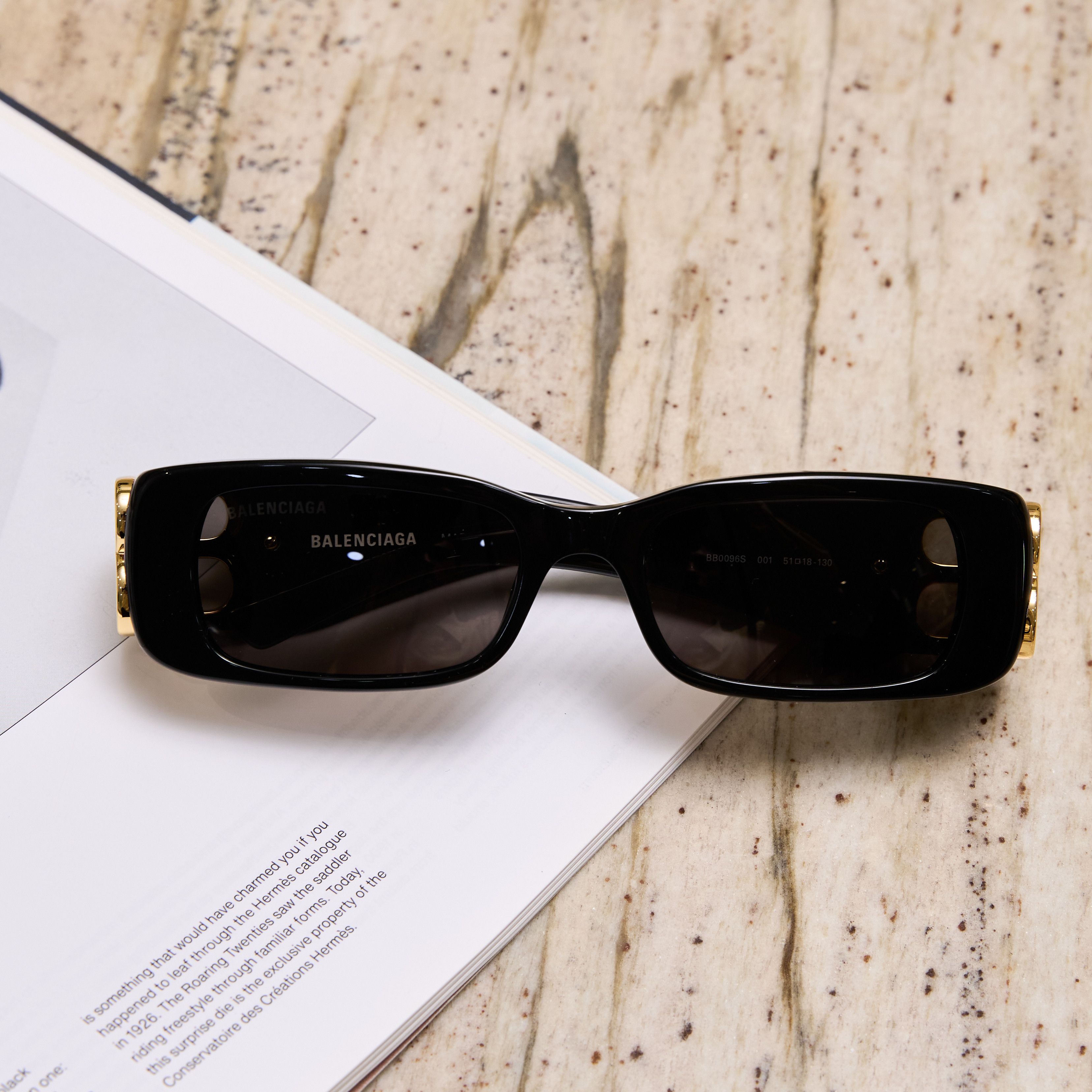 Balenciaga BALENCIAGA Dynasty Sunglasses BLACK Size ONE SIZE - 6 Thumbnail