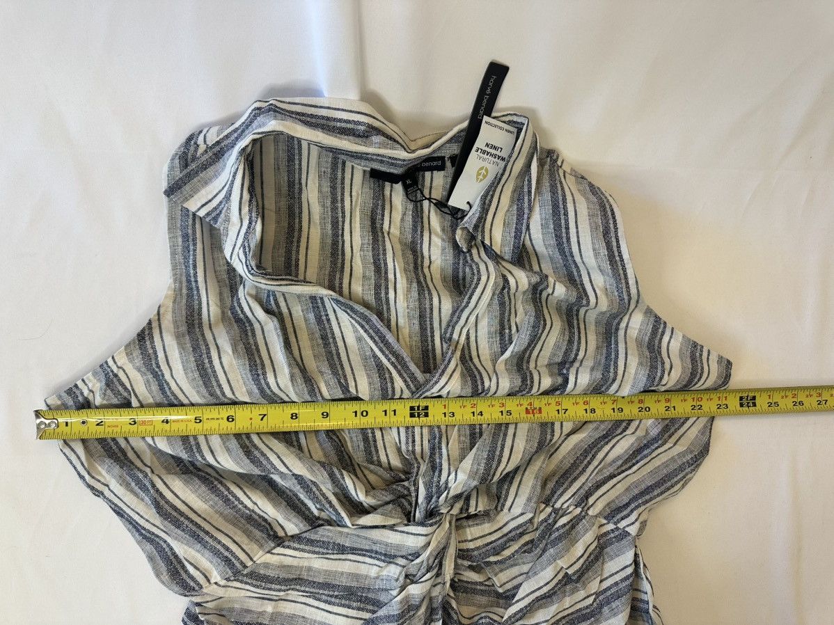 Harve Benard Harve Benard Washable Linen Cotton Blouse Top Ruffles Button Size XL / US 12-14 / IT 48-50 - 3 Thumbnail