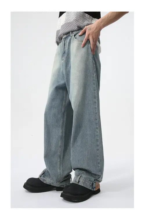 Other Light blue washed trendy straight loose jeans Size US 32 / EU 48 - 7 Thumbnail