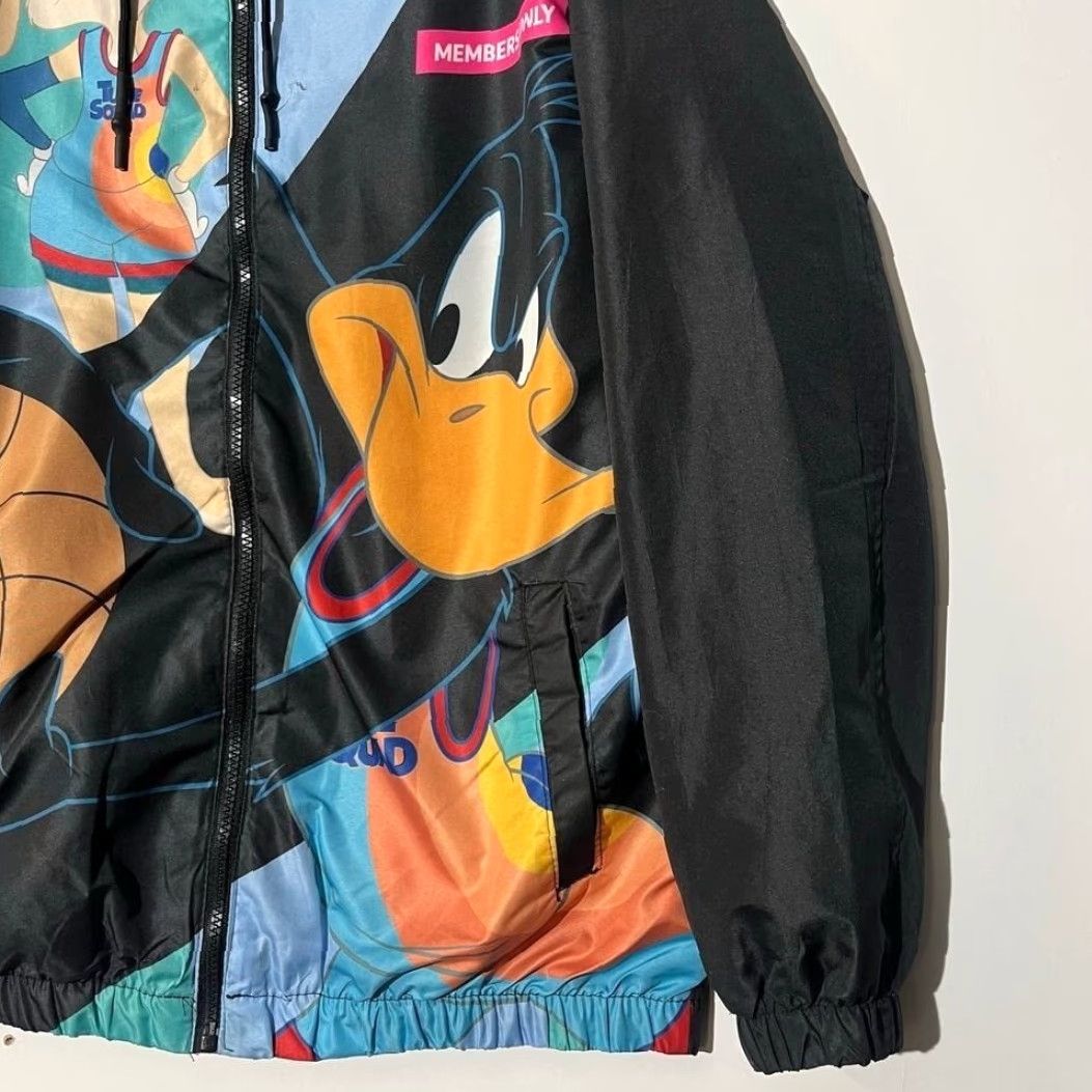 Members Only Members Only Space Jam A New Legacy Windbreaker Jacket Mens M Multicolor Zip Full Zip Hooded Pockets 80s Basketball Style Shirts Mens Size US M / EU 48-50 / 2 - 3 Thumbnail