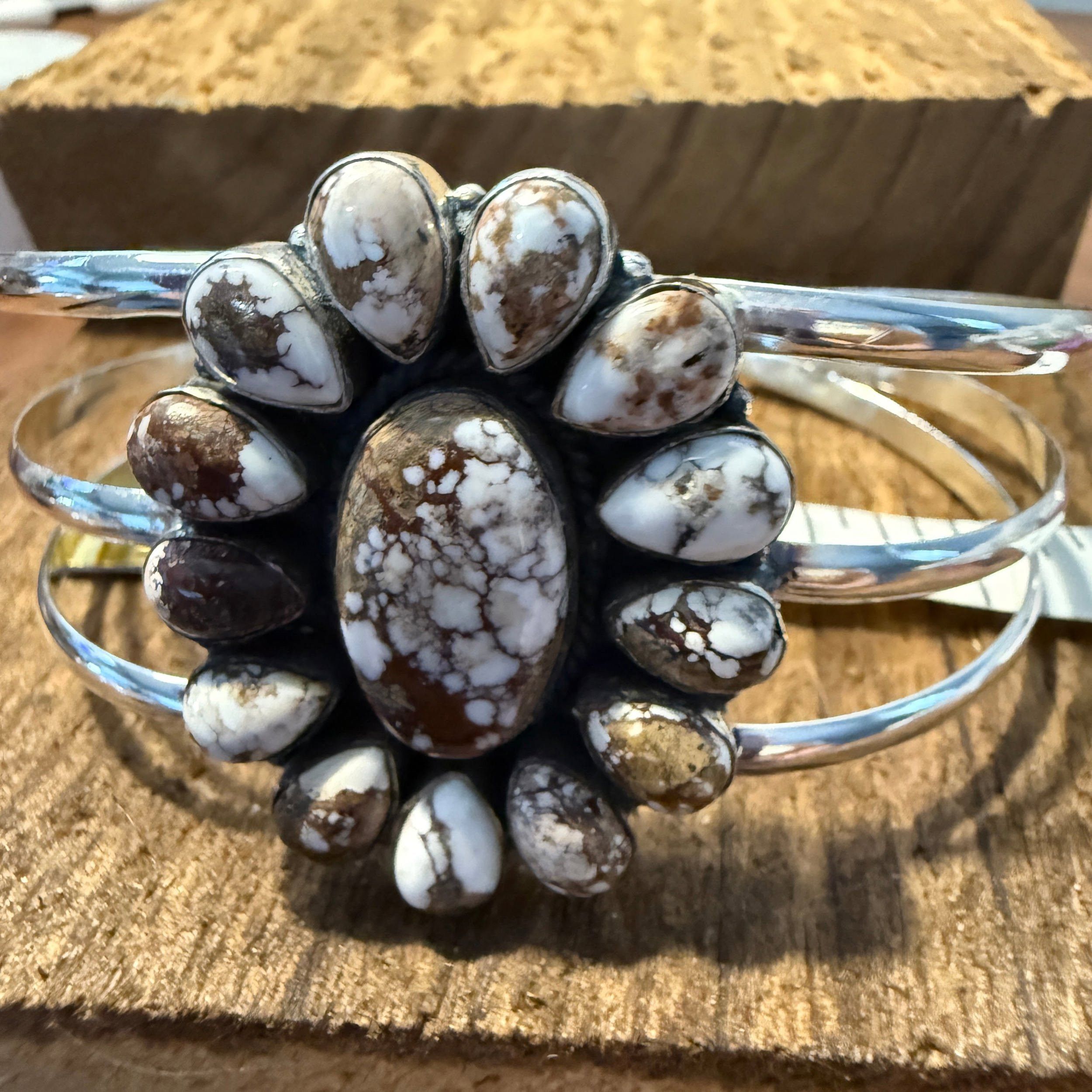 Other Wild Horse Turquoise Adjustable Sterling Silver Cuff Size ONE SIZE - 2 Thumbnail