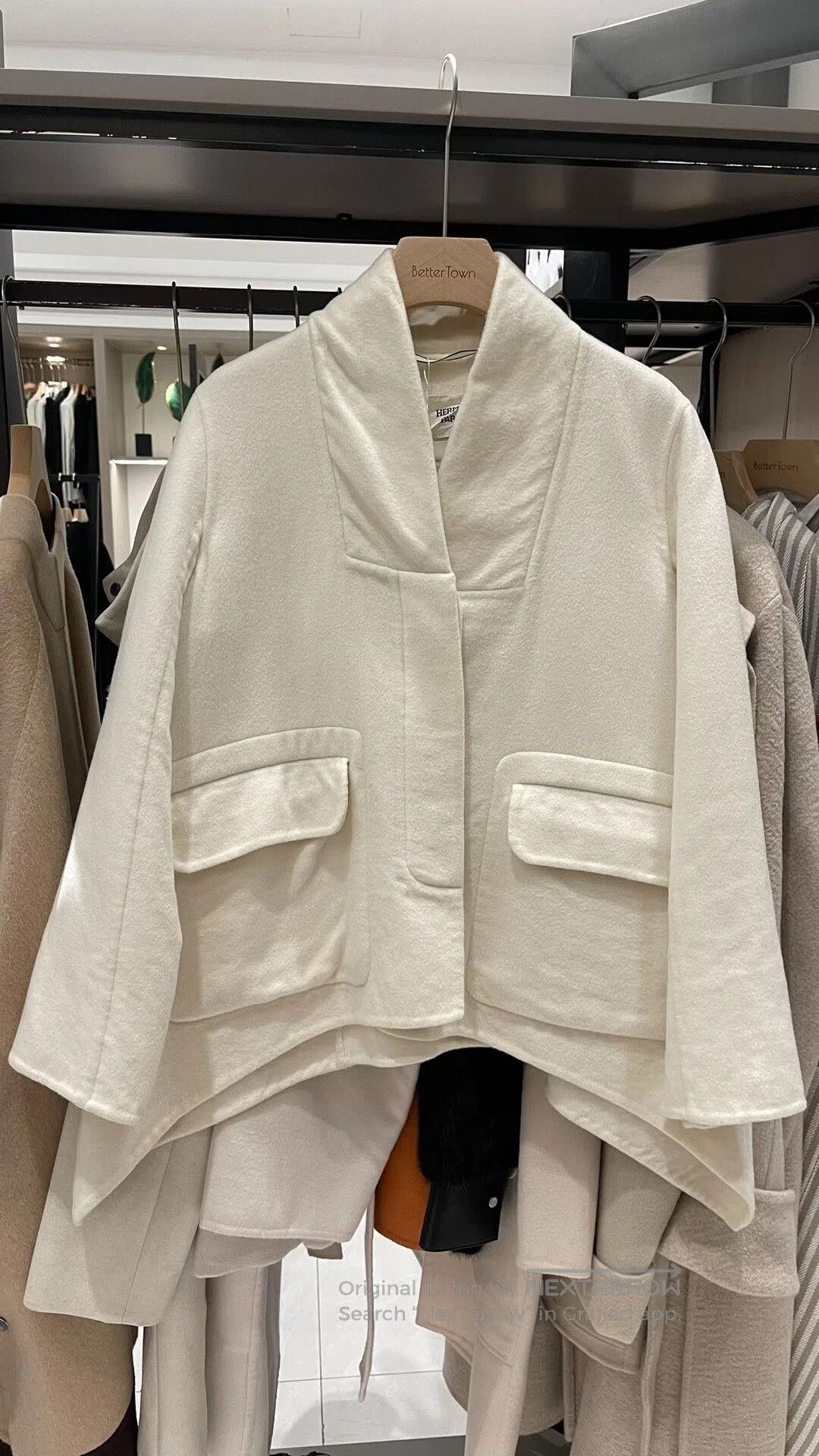Hermes Hermes Off-White Cashmere Short Coat. Size US S / EU 44-46 / 1 - 1 Thumbnail