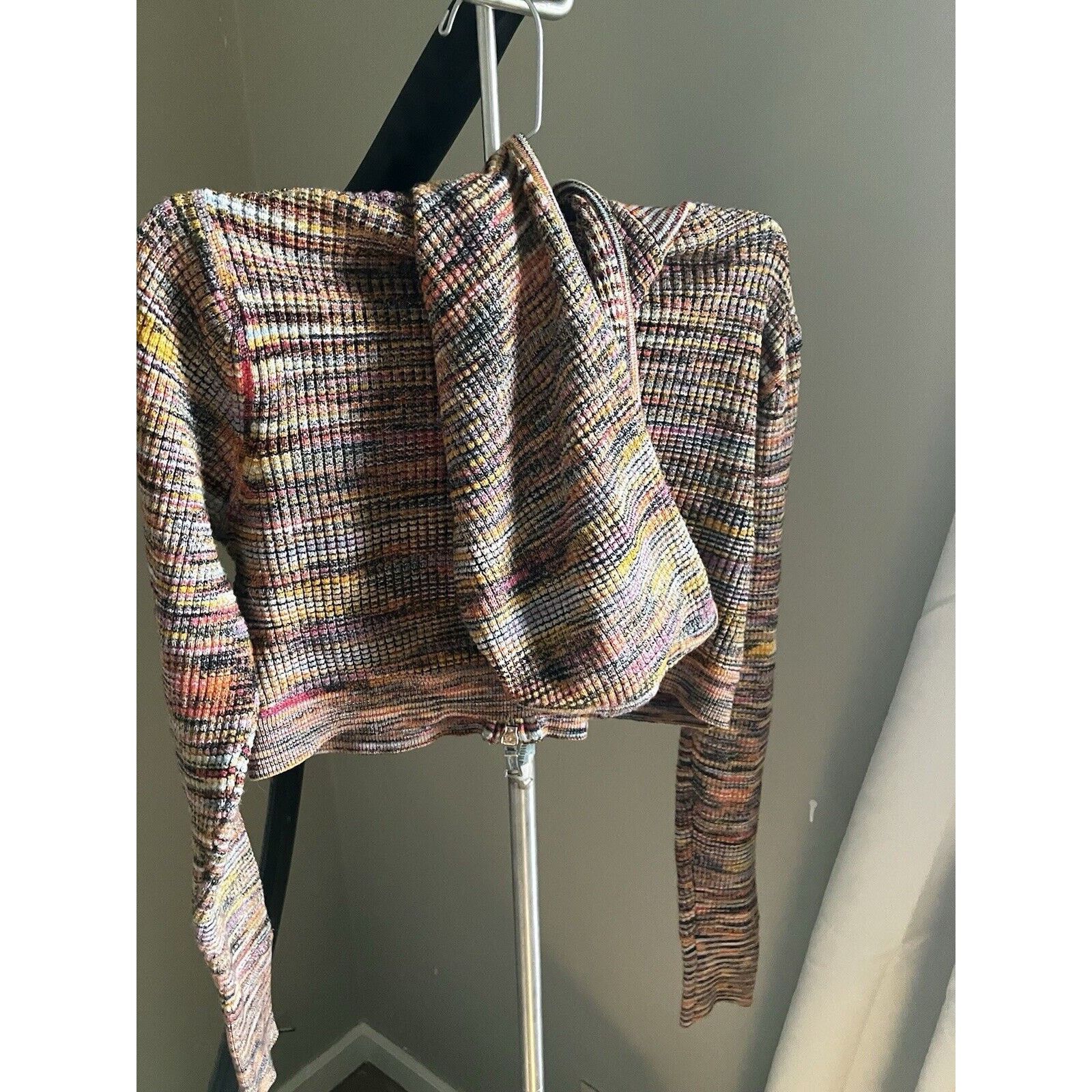 &Daughter Courage multi colored half hoodie sweater juniors size small Size S / US 4 / IT 40 - 2 Thumbnail