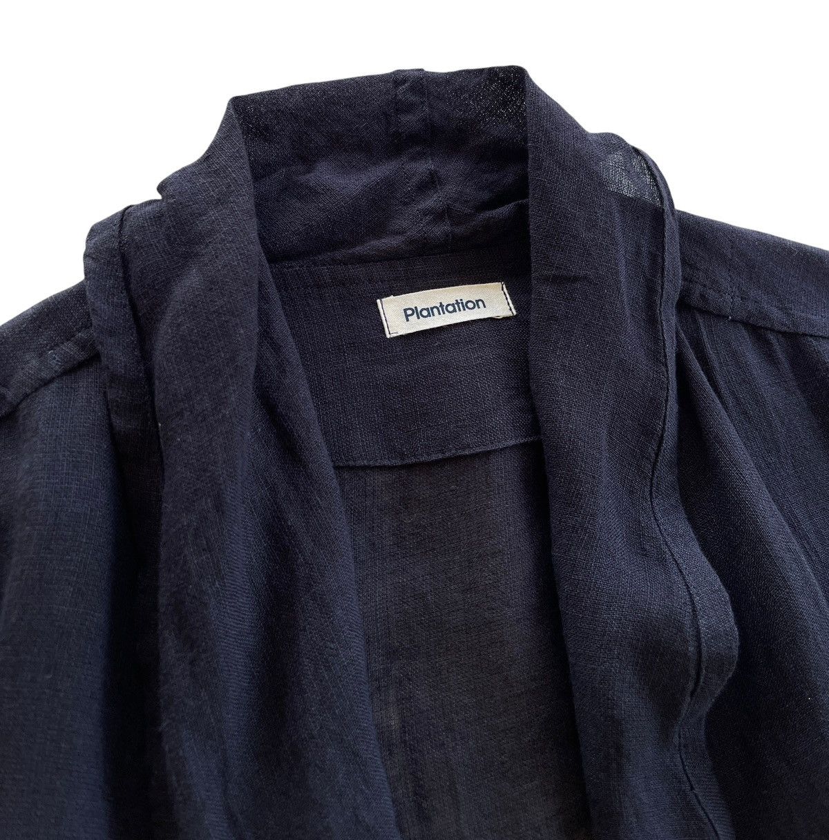 Issey Miyake Plantation Blue Indigo Linen Robe Cardigan Size US M / EU 48-50 / 2 - 5 Thumbnail