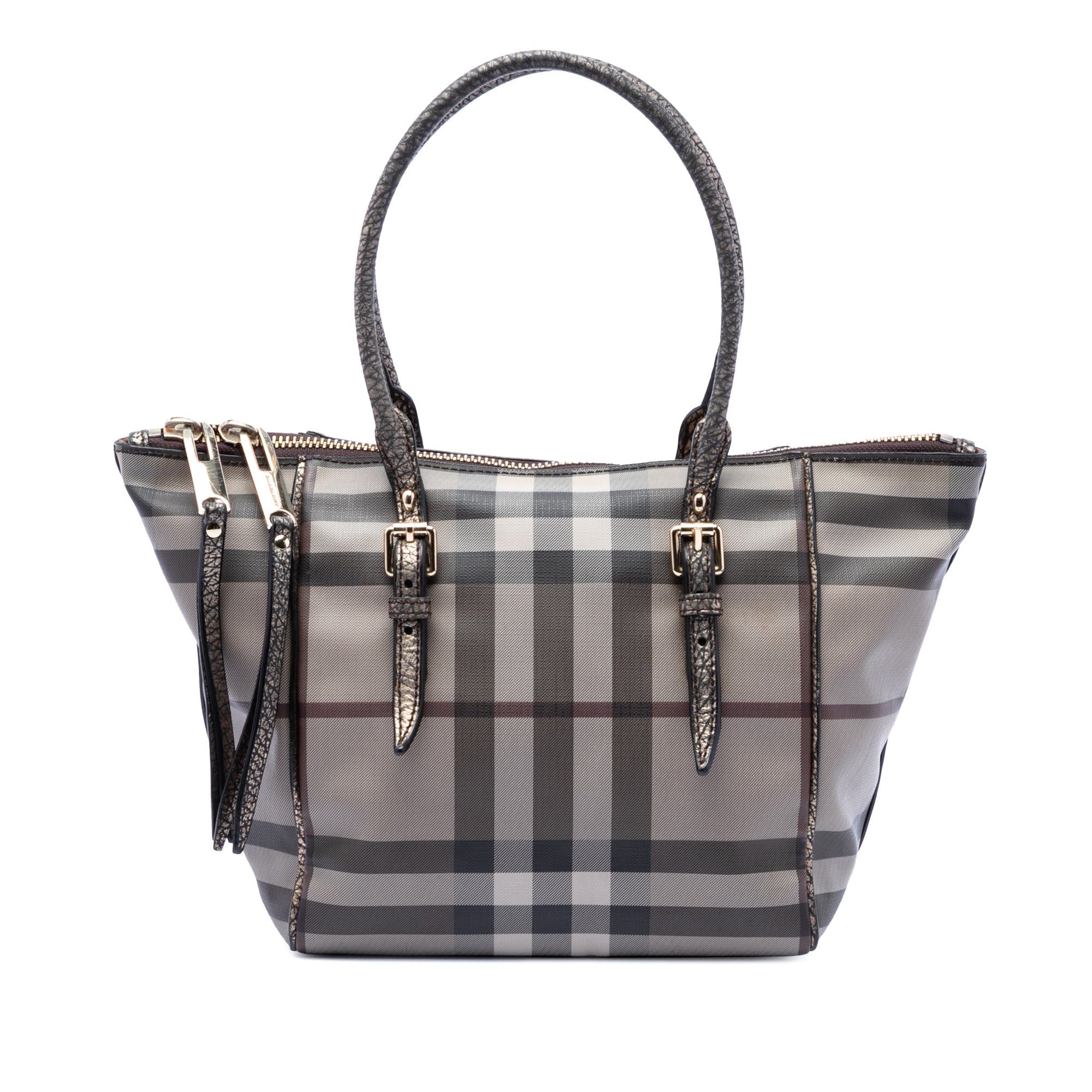 Burberry Small Smoke Check Coated Canvas Salisbury Tote Size ONE SIZE - 1 Thumbnail