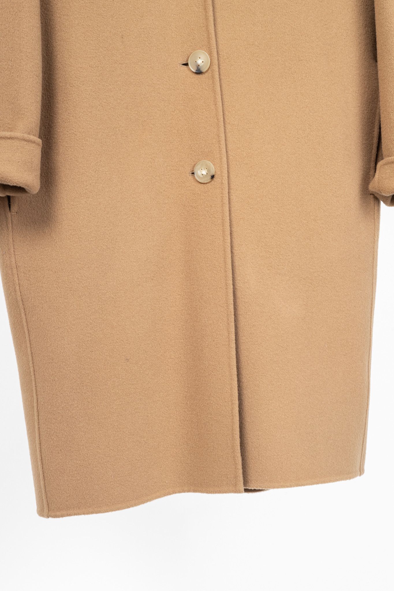 Acne Studios Acne Studios Camel Melange Single-Breasted Wool Coat Size S / US 4 / IT 40 - 7 Thumbnail