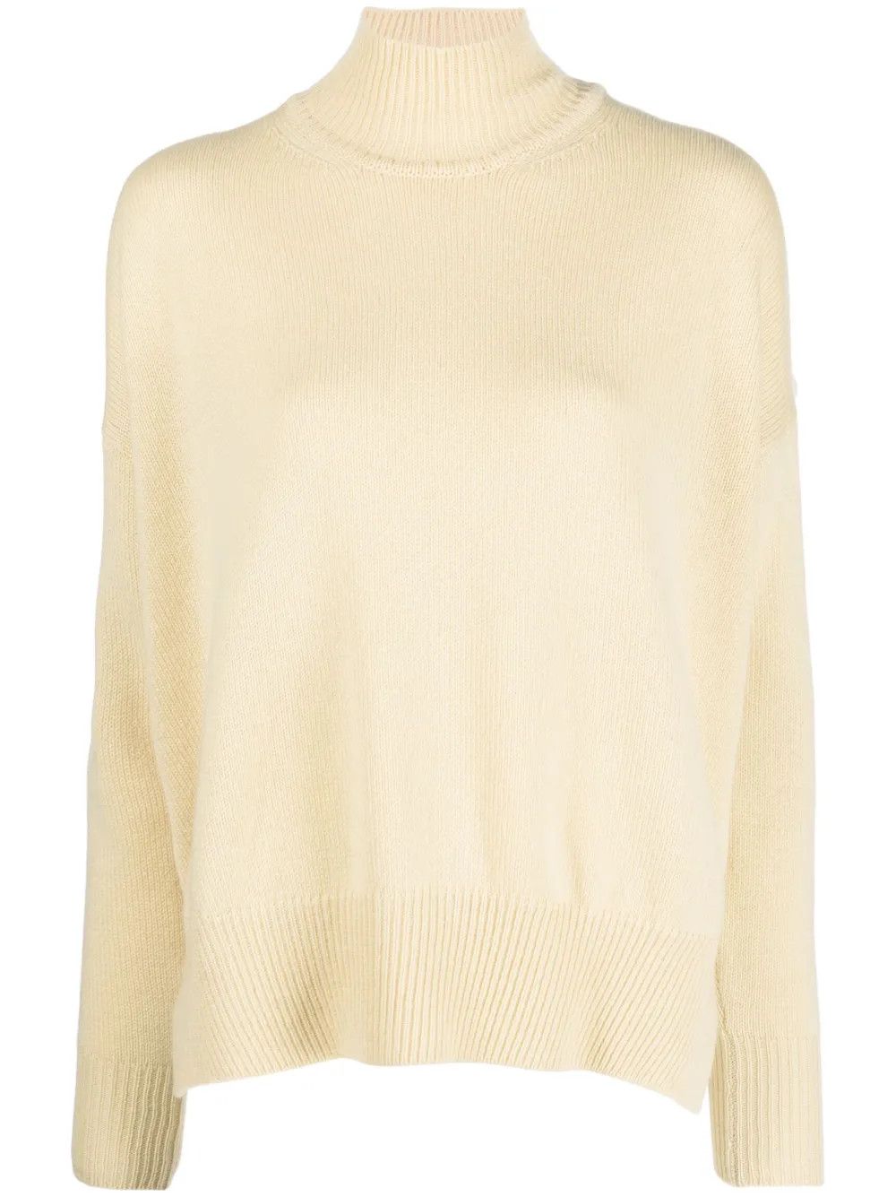 Jil Sander o1y1025 Turtleneck Cashmere Blend Sweater in Beige Size S / US 4 / IT 40 - 1 Thumbnail