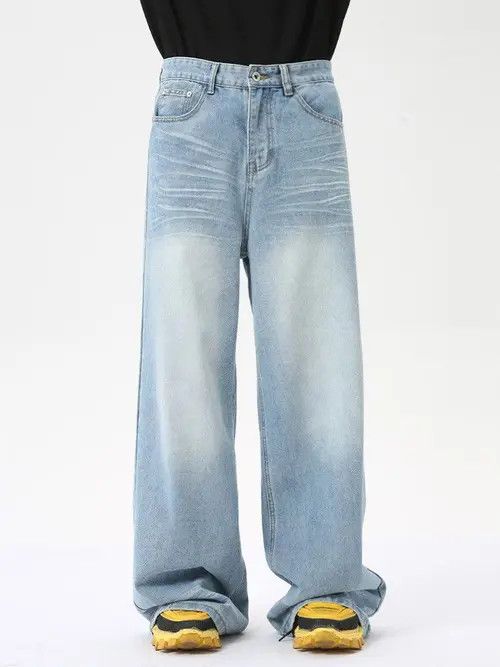 Jean Kuramochi x nen Blue Wide Leg Baggy Denim Jeans Size US 32 / EU 48 - 7 Thumbnail