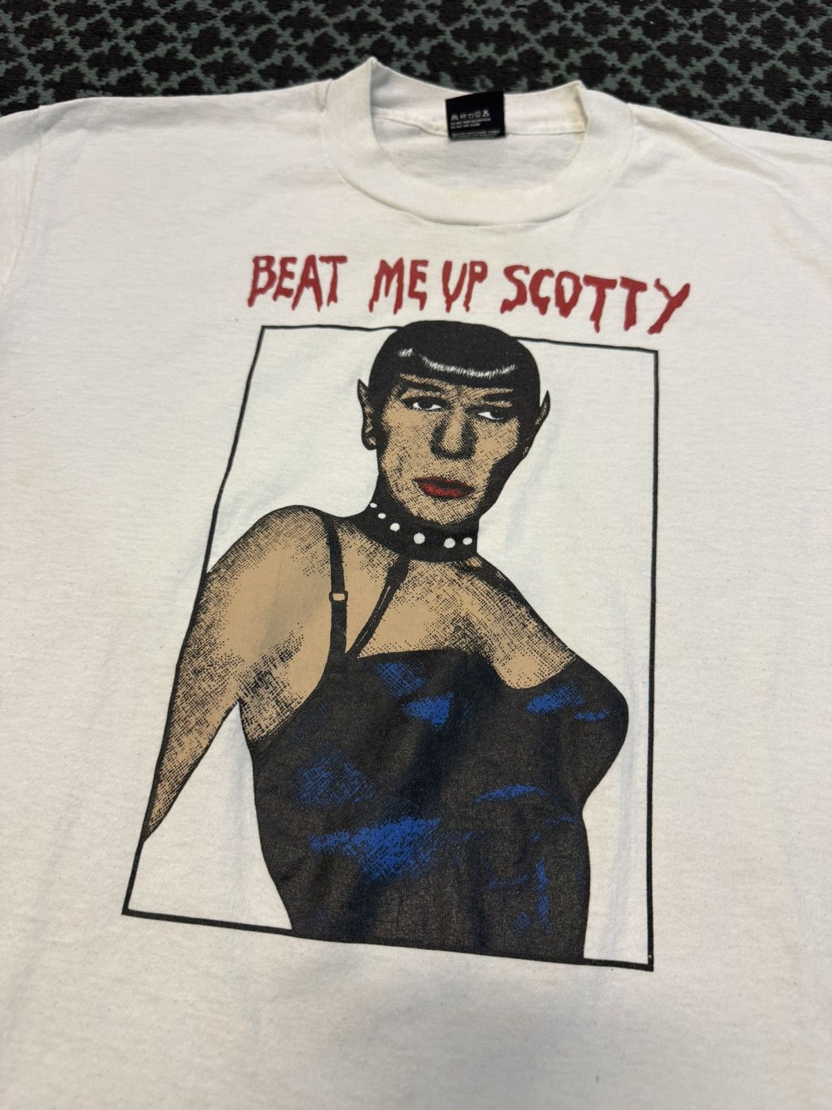 Vintage Rare VTG 90s Novelty Star trek parody Beat Me Up Scotty Tee Size US XL / EU 56 / 4 - 3 Thumbnail