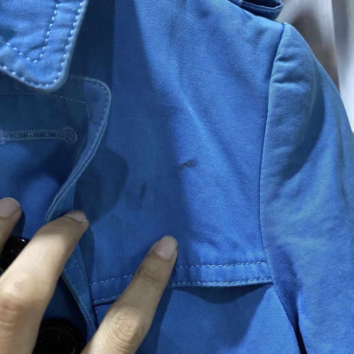Burberry Archival Burberry Cerulean Blue Double-Breasted Trench Coat Size XS / US 0-2 / IT 36-38 - 11 Thumbnail