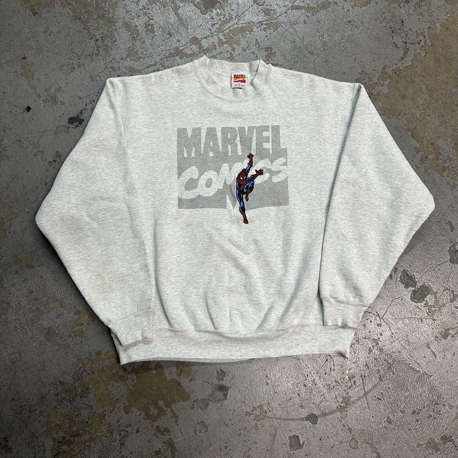 Marvel Comics × Vintage Vintage 1993 Marvel Comics Spiderman Grey Sweatshirt XL Size US XL / EU 56 / 4 - 2 Thumbnail