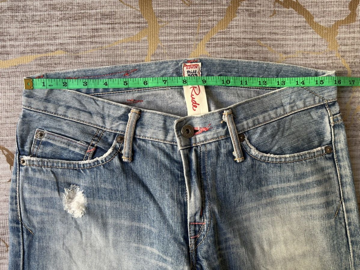 If Six Was Nine FLARE Edwin Miss 503 Rude Distressed Denim Size 30" / US 8 / IT 44 - 5 Thumbnail