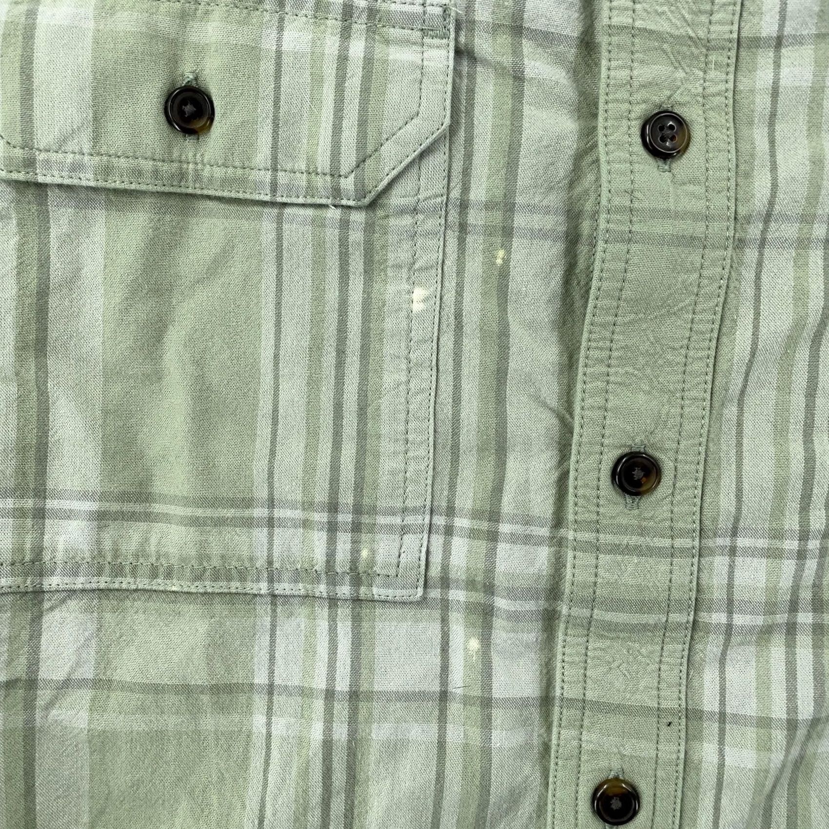 Carhartt Carhartt Work Shirt Green Plaid Short Sleeve Button Down XL Loose Fit Size US XL / EU 56 / 4 - 3 Thumbnail