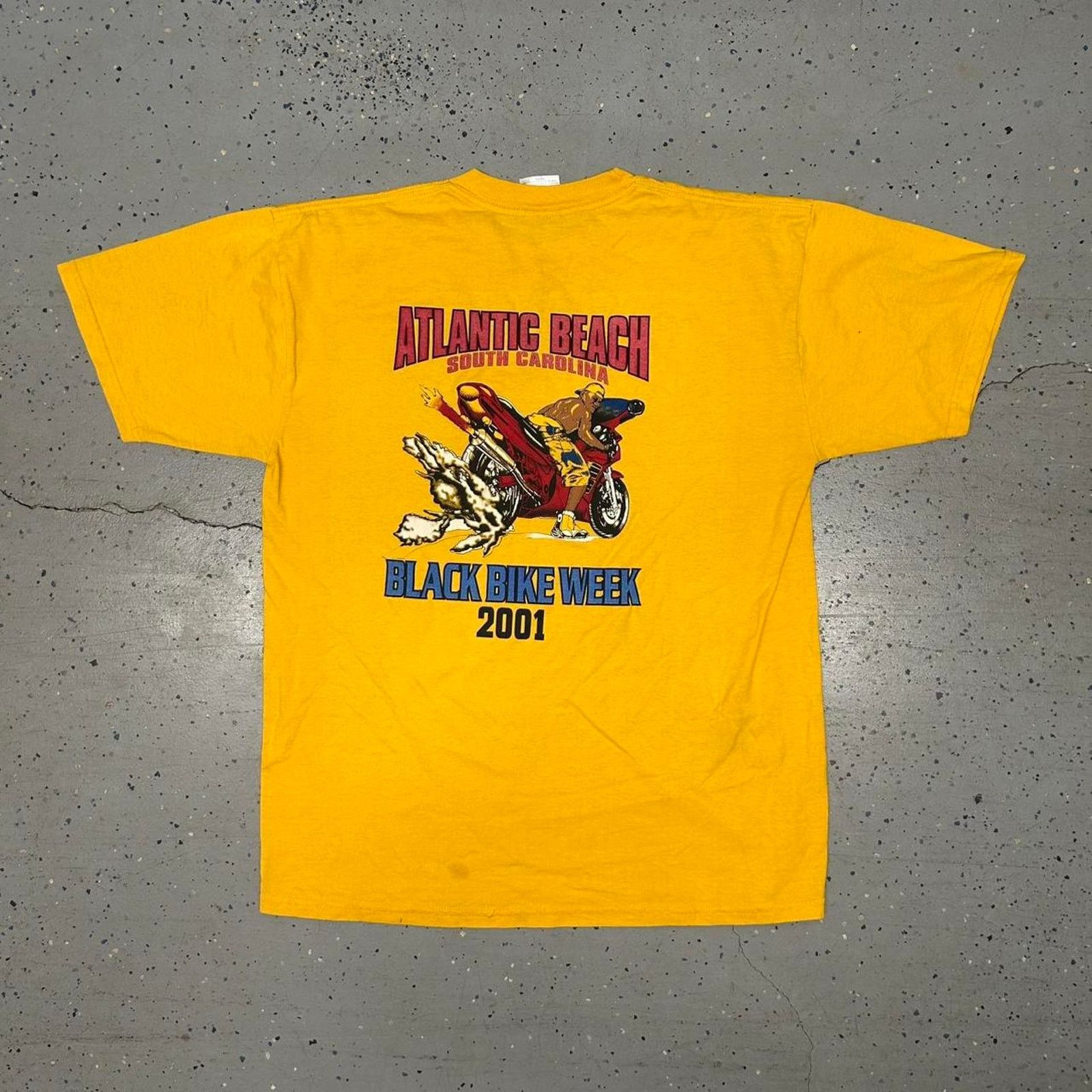 Jerzees VTG/Y2K 2001 Black Bike Week t-shirt Size US L / EU 52-54 / 3 - 1 Thumbnail
