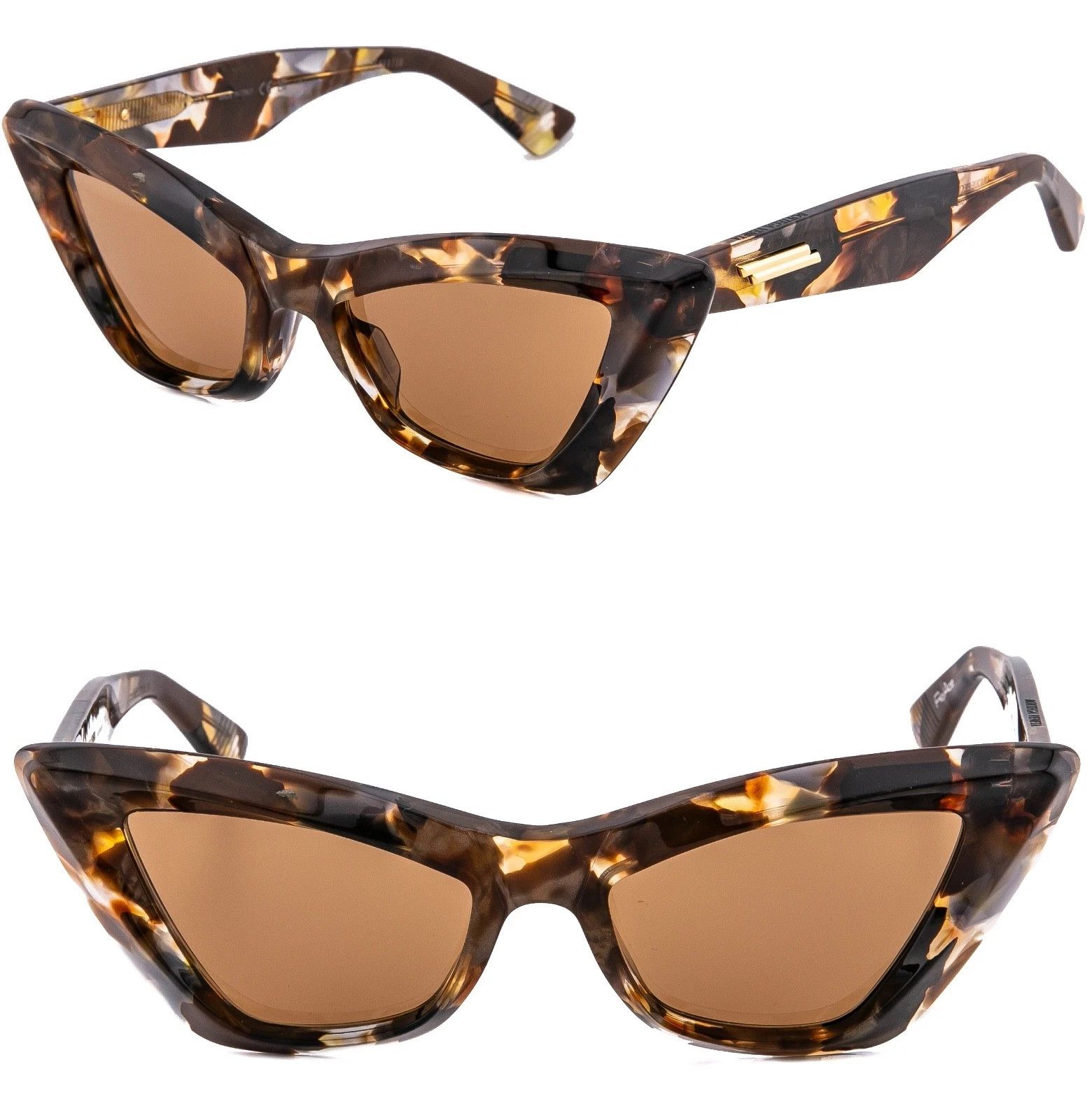 Bottega Veneta BOTTEGA VENETA 1391 ReAce BV1391S Brown Cat Sunglasses 002 Size ONE SIZE - 1 Thumbnail