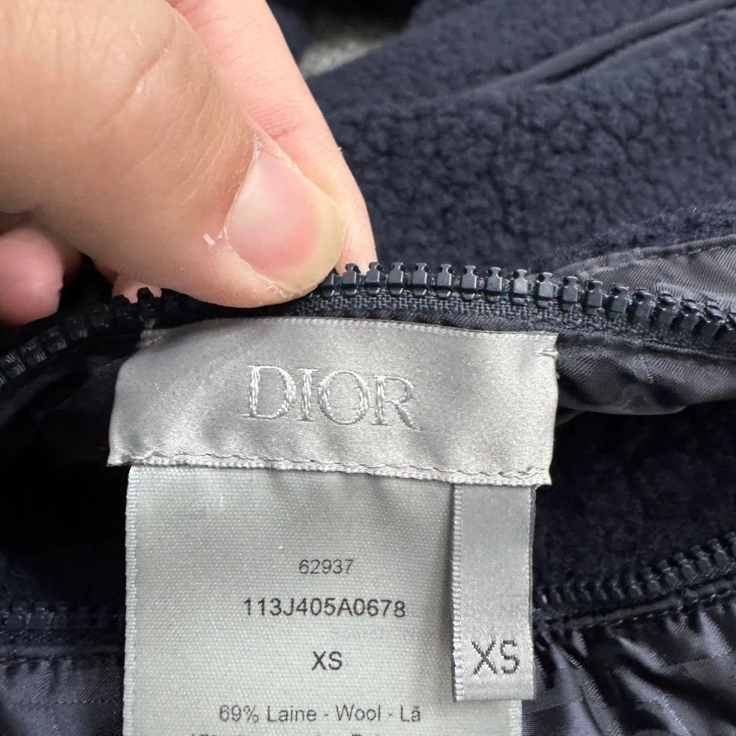 Dior Black Bomber Jacket with Button Front - XS. Size US XS / EU 42 / 0 - 5 Thumbnail