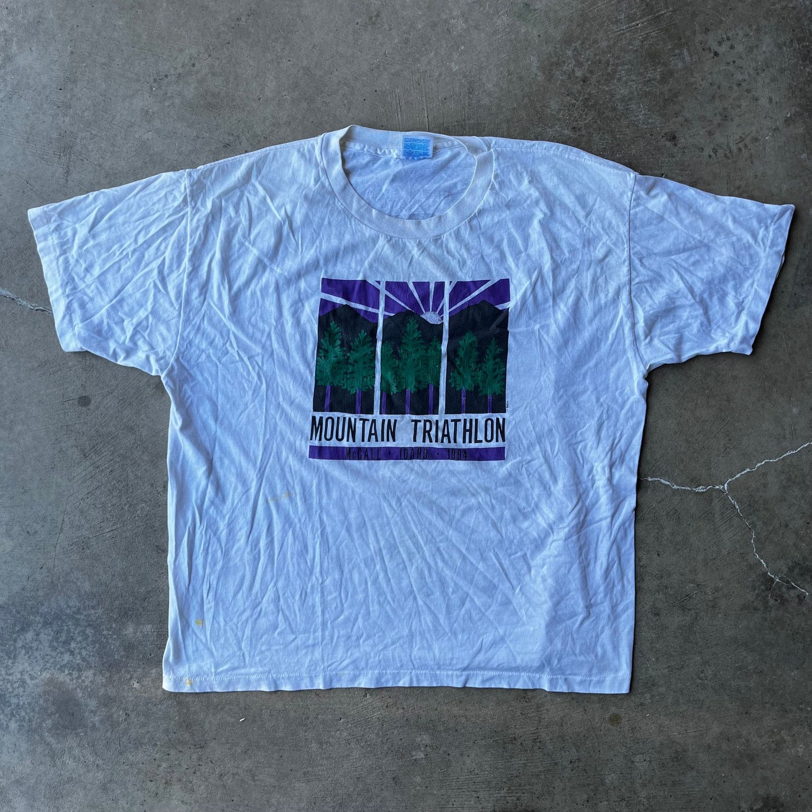 Vintage VINTAGE 90S MOUNTAIN TRIATHALON ART SHIRT MENS XL 90S IDAHO Size US XL / EU 56 / 4 - 1 Thumbnail