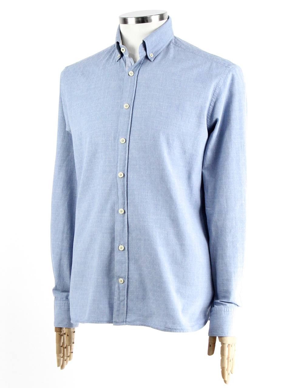 Hackett HACKETT LONDON Slim cotton shirt with elbow inserts Size US L / EU 52-54 / 3 - 2 Thumbnail
