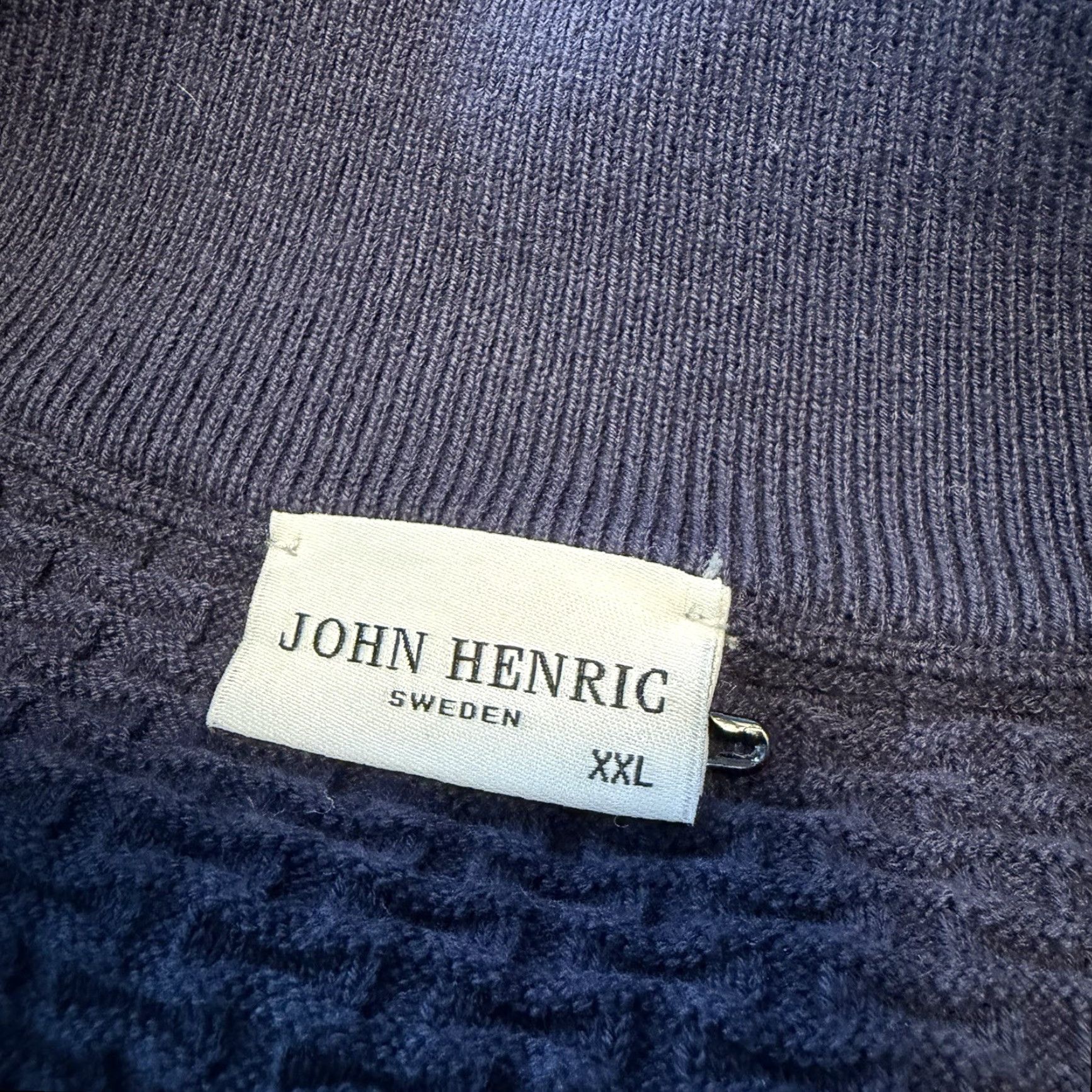 Vintage John Henric Sweden Sweater Mens XXL Blue Full Zip Knit Cardigan Size US XXL / EU 58 / 5 - 3 Thumbnail
