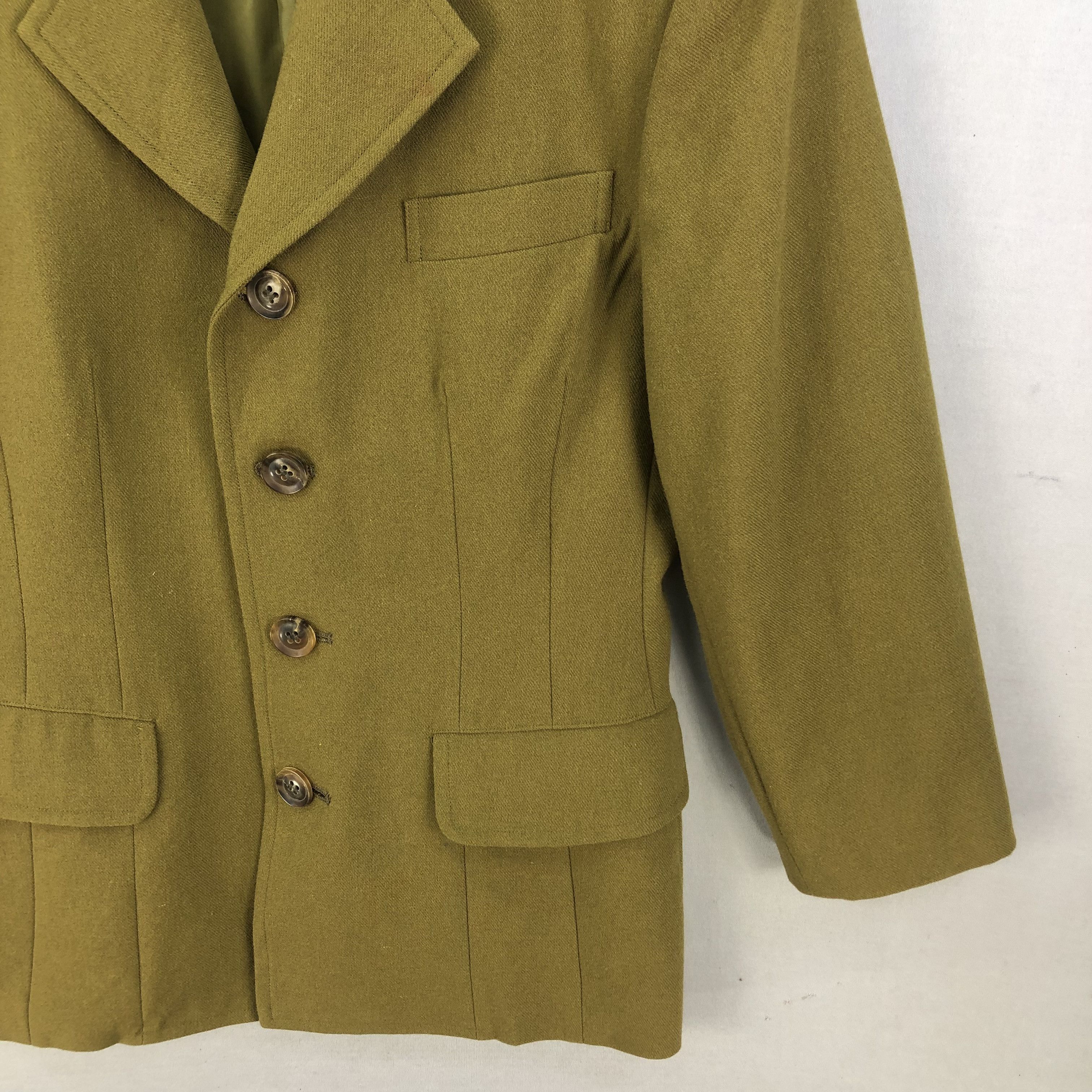 Yohji Yamamoto 1992 A/W Y’s Vintage Wool Blend Green Blazer Jacket Size S / US 4 / IT 40 - 3 Thumbnail
