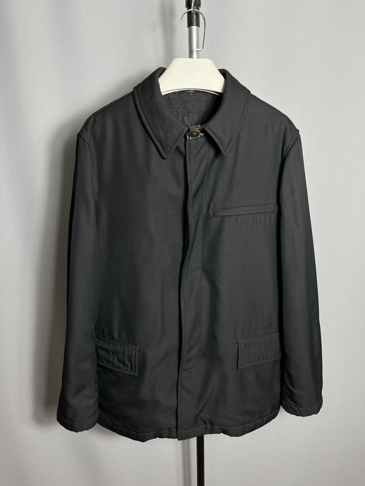 Bally bally mens jacket pe-papua black wool leather coat y2k Size US L / EU 52-54 / 3 - 1 Thumbnail