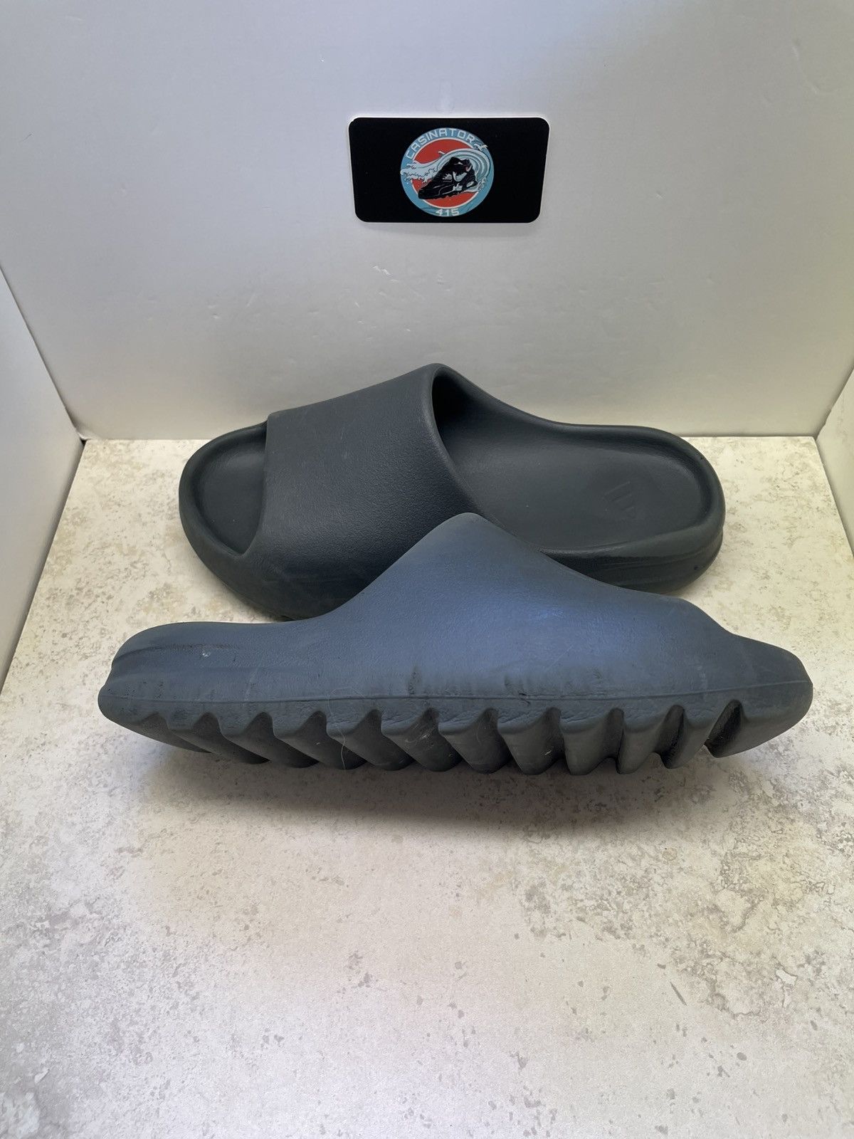 Yeezy Size 10 - Adidas Yeezy Slide Dark Onyx ID5103 Size US 10 / EU 43 - 4 Thumbnail