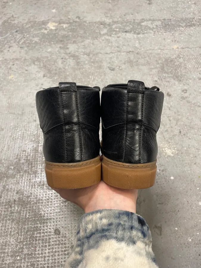 Balenciaga Balenciaga Arena Satin Cracked Leather High Sneakers Size US 7.5 / EU 40-41 - 8 Thumbnail
