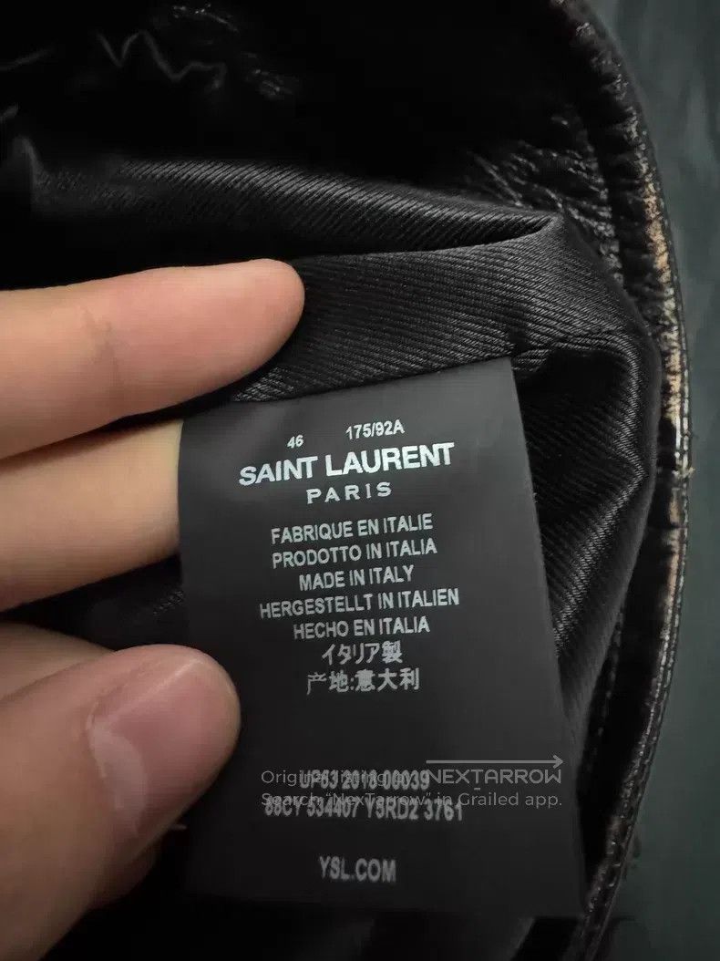 Saint Laurent Paris Saint Laurent Paris Distressed Motorcycle Leather Jacket i Size US S / EU 44-46 / 1 - 4 Thumbnail