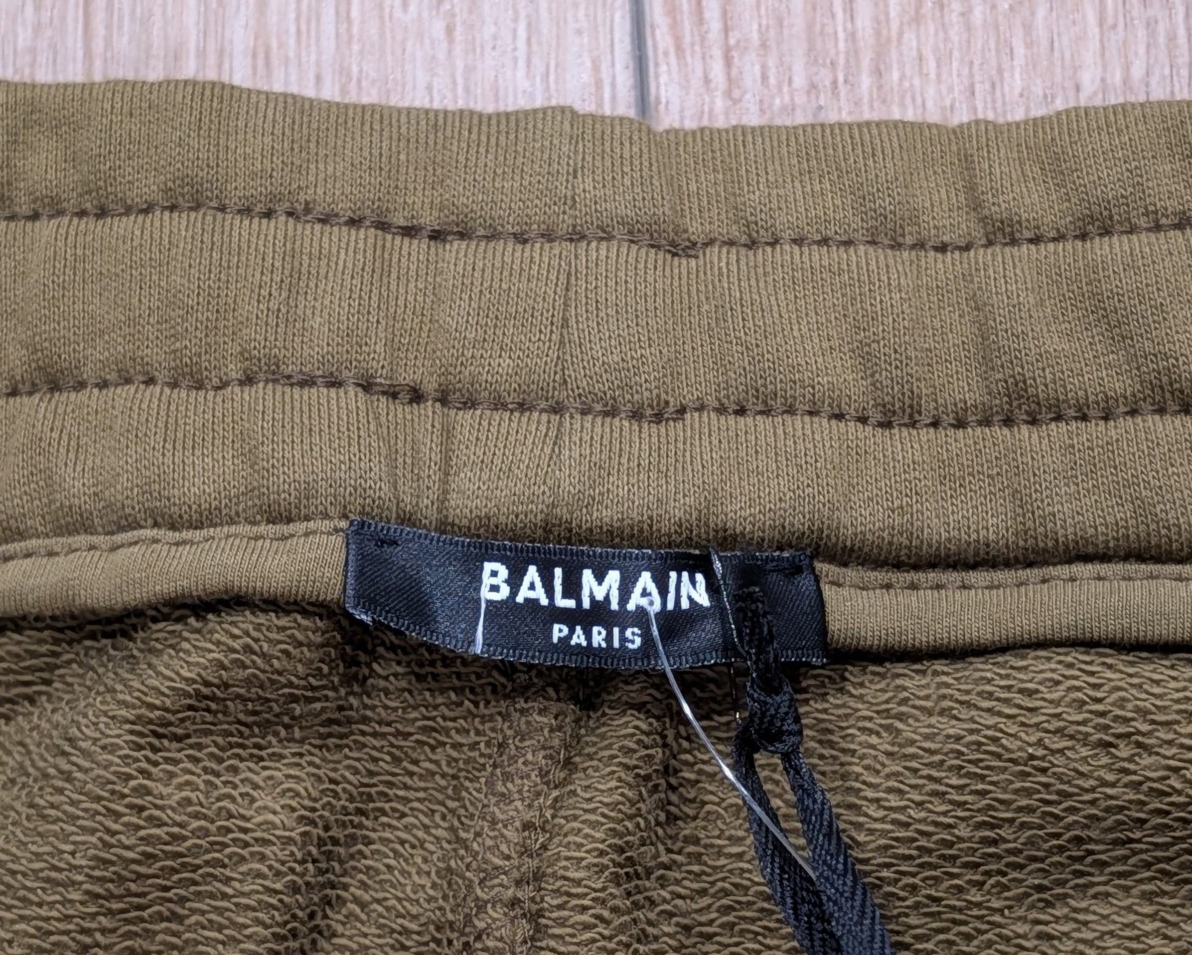 Balmain BALMAIN Flocked Logo Print Jogger Pants Tan 2XL Size US 38 / EU 54 - 7 Thumbnail