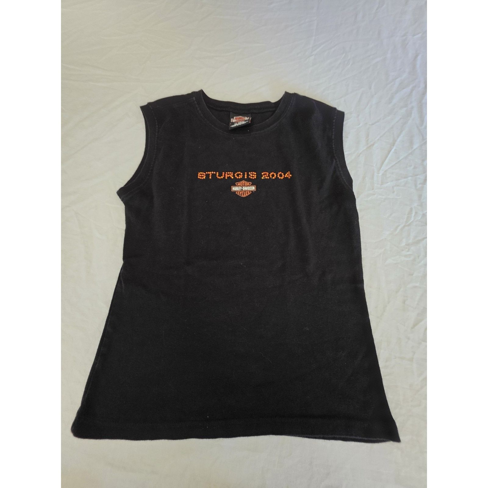 Other Sturgis 2004 Women's Black Cropped Tank Top Size Large Size L / US 10 / IT 46 - 4 Thumbnail