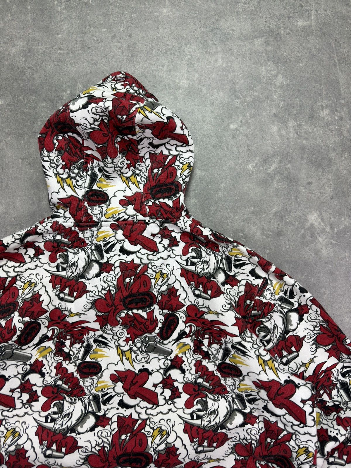 Ecko Unltd. 00s Ecko Unlimited AOP Multilogo Printed Baggy Zip Hoodie XL Size US XL / EU 56 / 4 - 14 Thumbnail