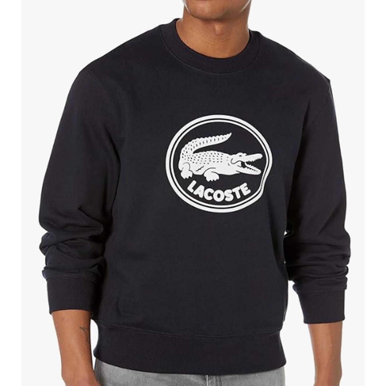 Lacoste Lacoste Men's Long Sleeve Large Croc Sweatshirt Abysm XL Size US XL / EU 56 / 4 - 1 Thumbnail