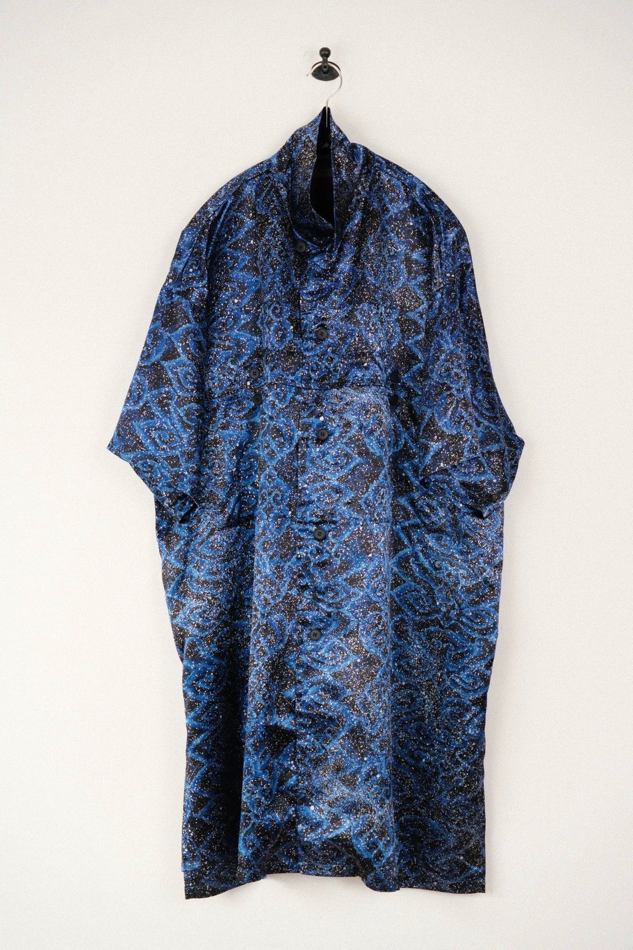 Yohji Yamamoto Yohji Yamamoto 70s Archive Blue Flame Ink Wash Shirt Size US M / EU 48-50 / 2 - 3 Thumbnail