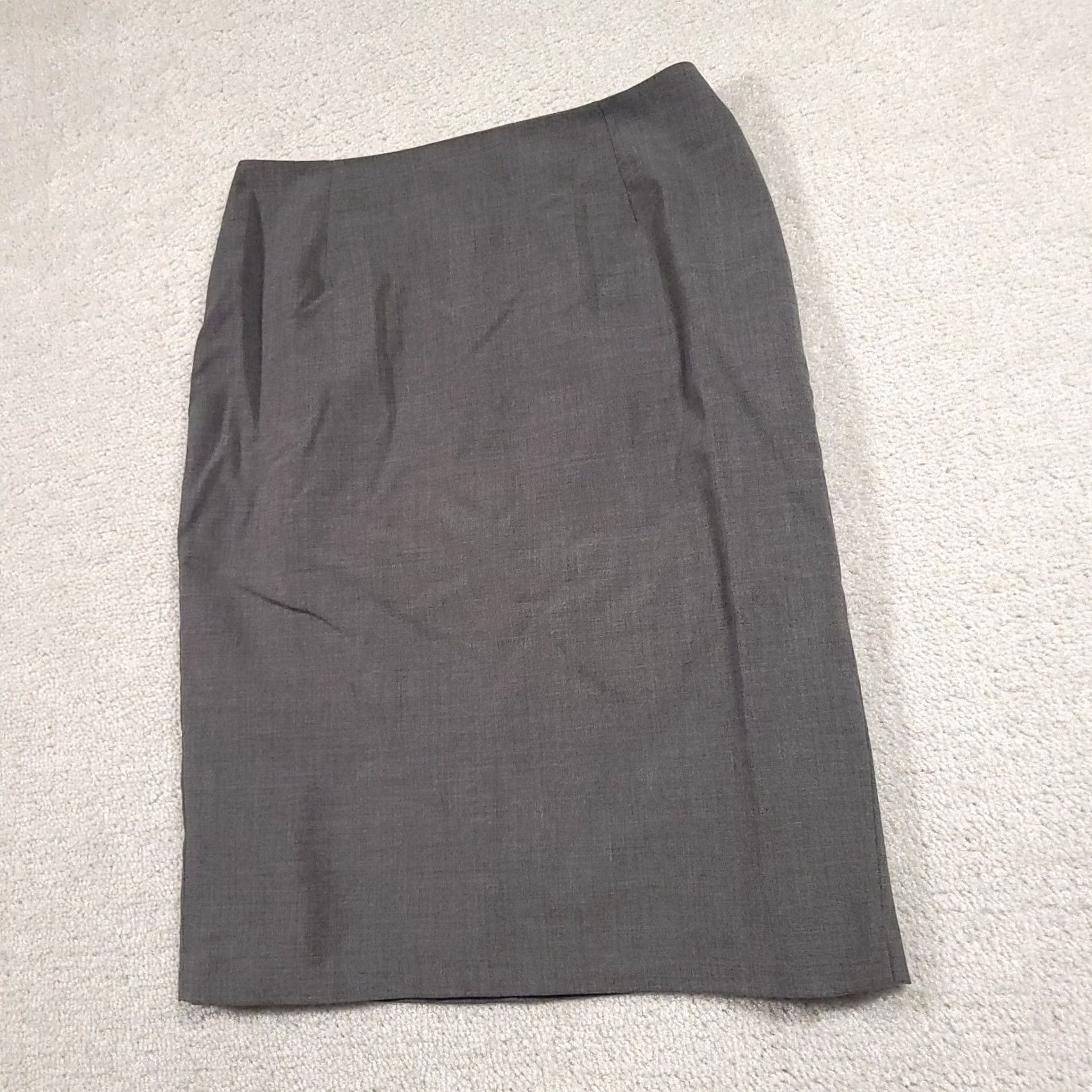 Vintage Bitten By Sarah Jessica Parker Pencil Skirt Women's 2 Gray Wool Blend Zip Size 26" / US 2 / IT 38 - 2 Thumbnail