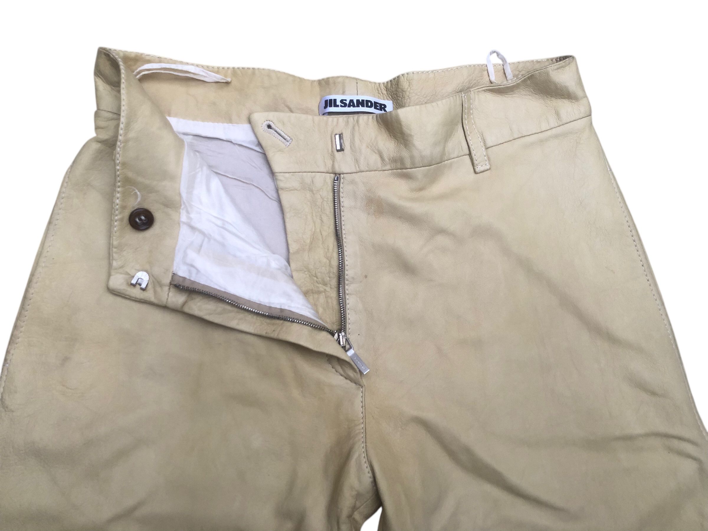 Jil Sander 🔥💯JILSANDER Designer Leather Pants Size 34 Size 34" / US 12 / IT 48 - 8 Thumbnail